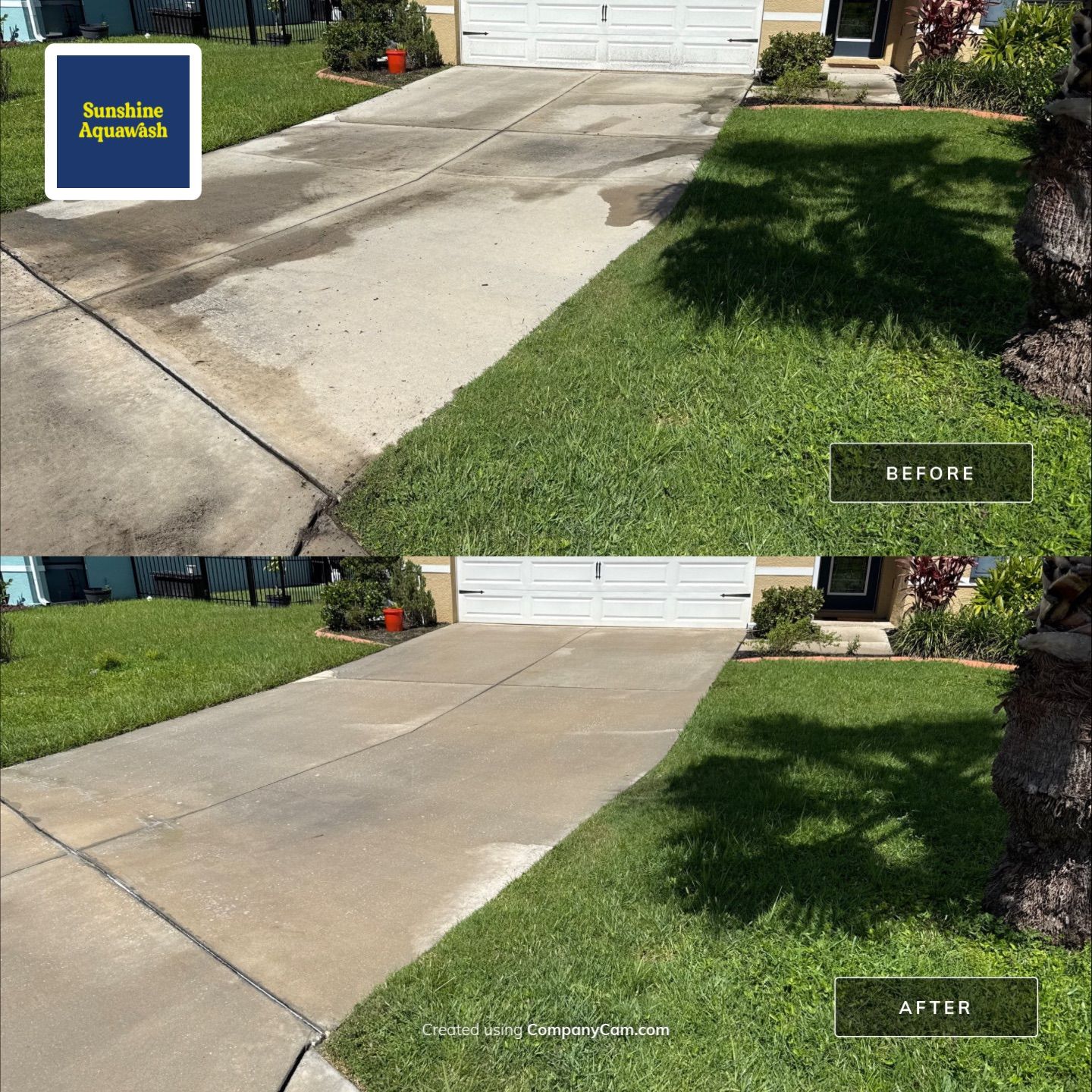 Concrete Driveway & Sidewalk Cleaning in Crystal Lakes – Palmetto, FL by Sunshine AquaWash