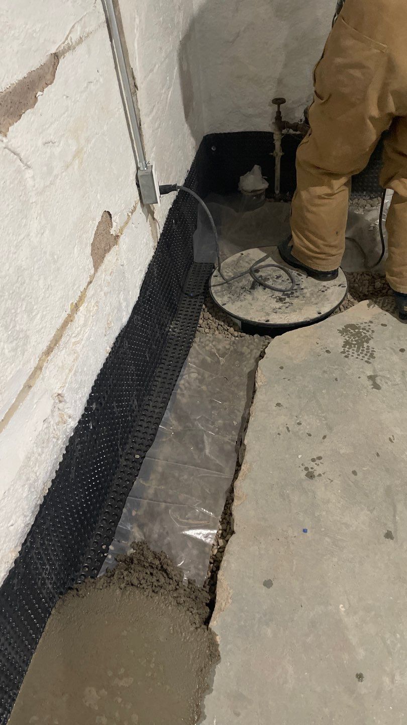 Interior Drain Tile & Wall Drainage in Northeast Minneapolis by Waterproofing Northeast