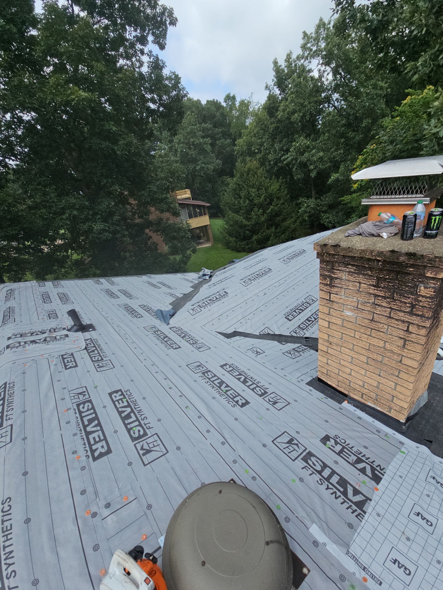 Residential Roofing Installation using GAF Timberline HDZ Barkwood by Rainstoppers Roofing