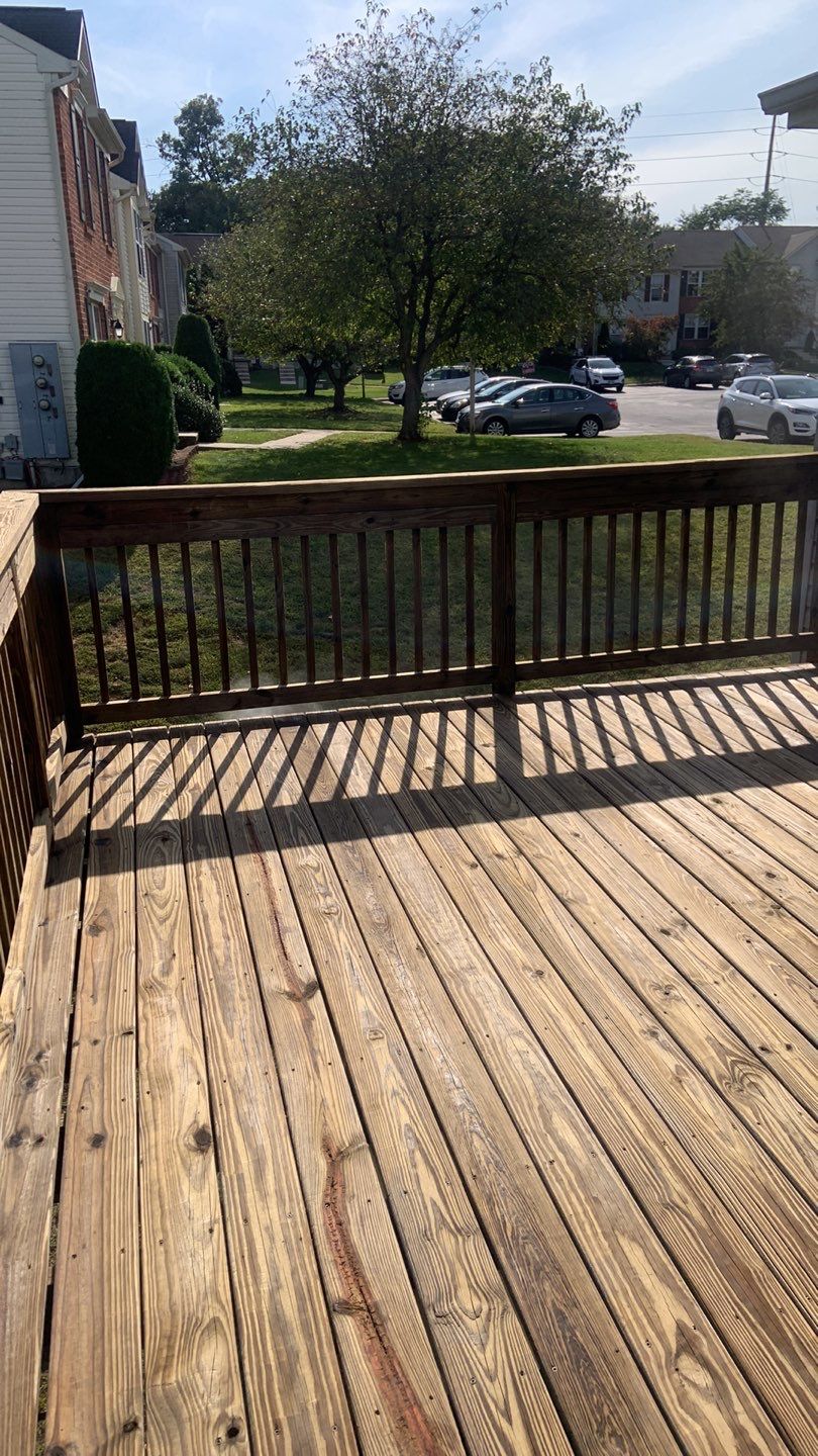 Deck Refinishing using Powerwasher by A1 NERDY HOMES LLC