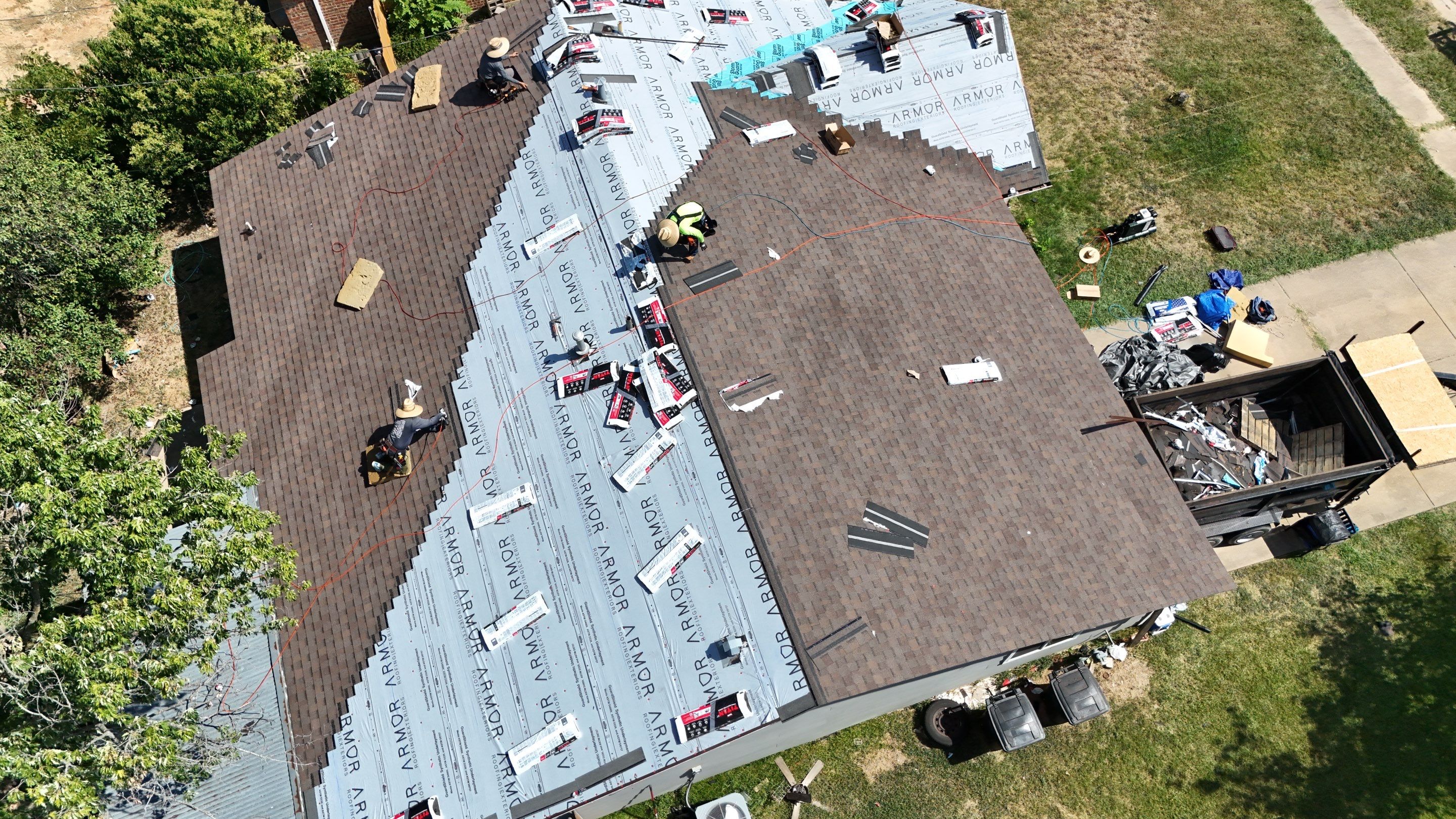Cleburne Full Roof Replacement with Tamko Titan Rustic Slate Shingles by Armor Roofing | Exteriors