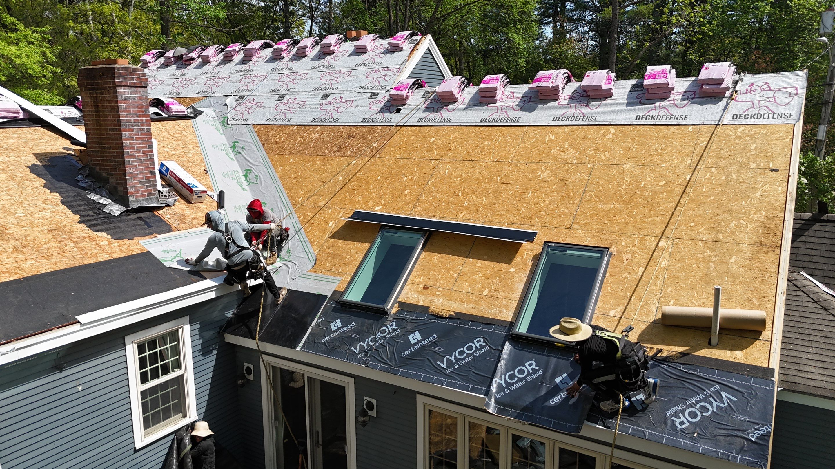 Roof Replacement + Metal Valleys + Snow Belt + Skylights — Carlisle, MA by Mighty Dog Roofing of Greater Middlesex County