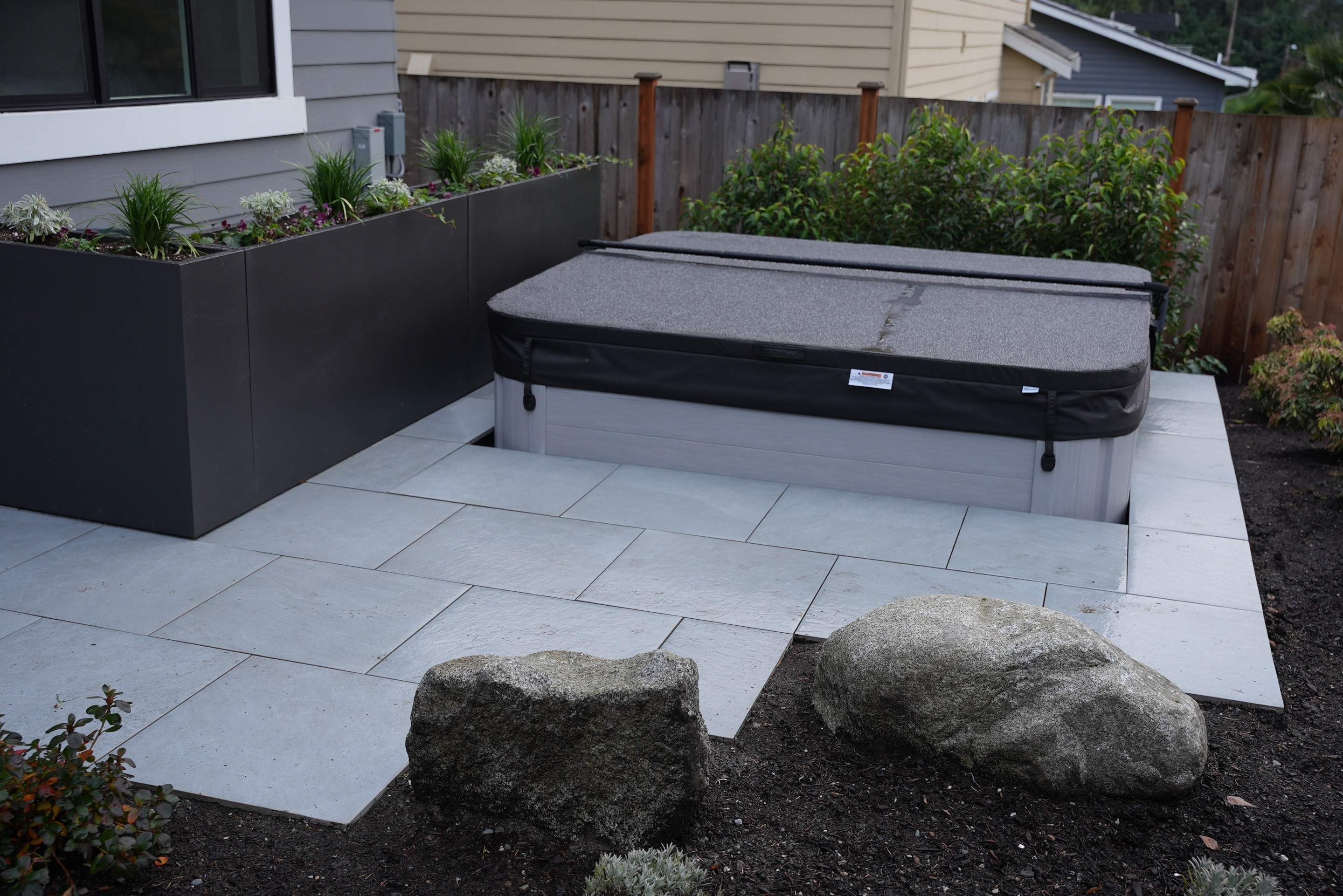 Hardscaping Back Patio Landscape Project  by Jireh Asphalt & Concrete Inc 