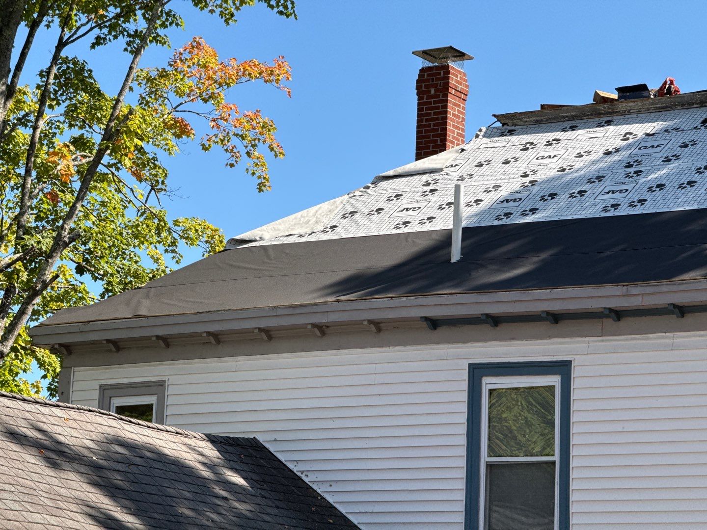 Full Roof Replacement on Historic Farmhouse with Decking Replacement – Repeat Customer by Sensible Home Solutions
