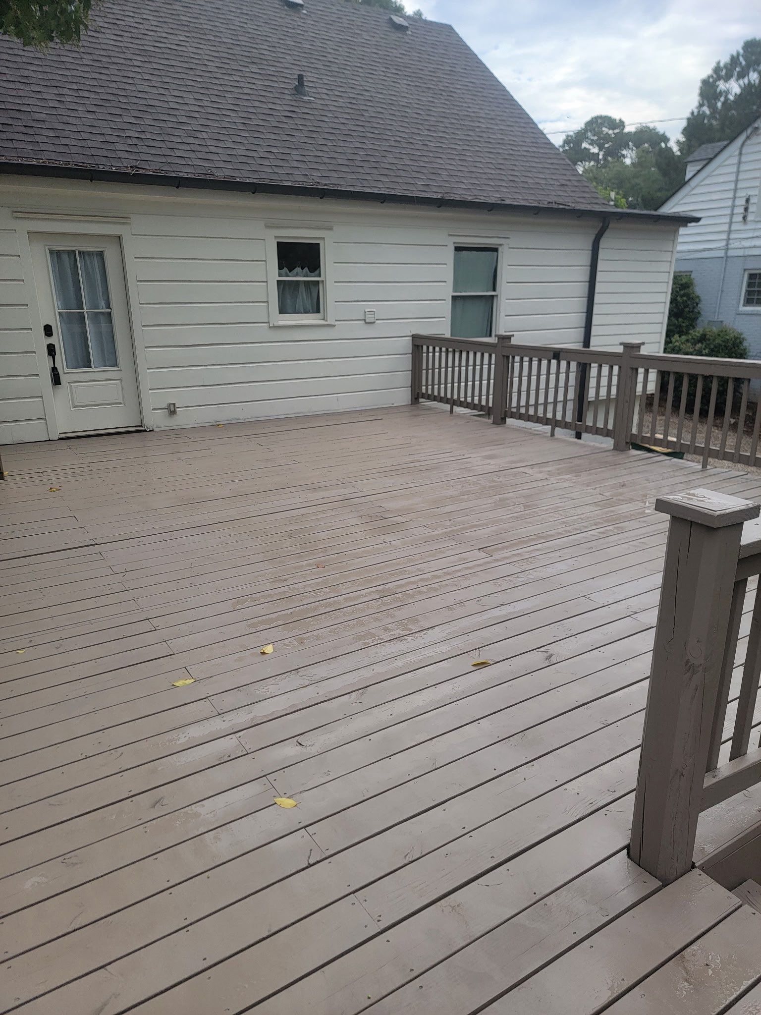 Elevated Deck and Accessibility Ramp Staining Project in Athens by PGP Surface Solutions, LLC