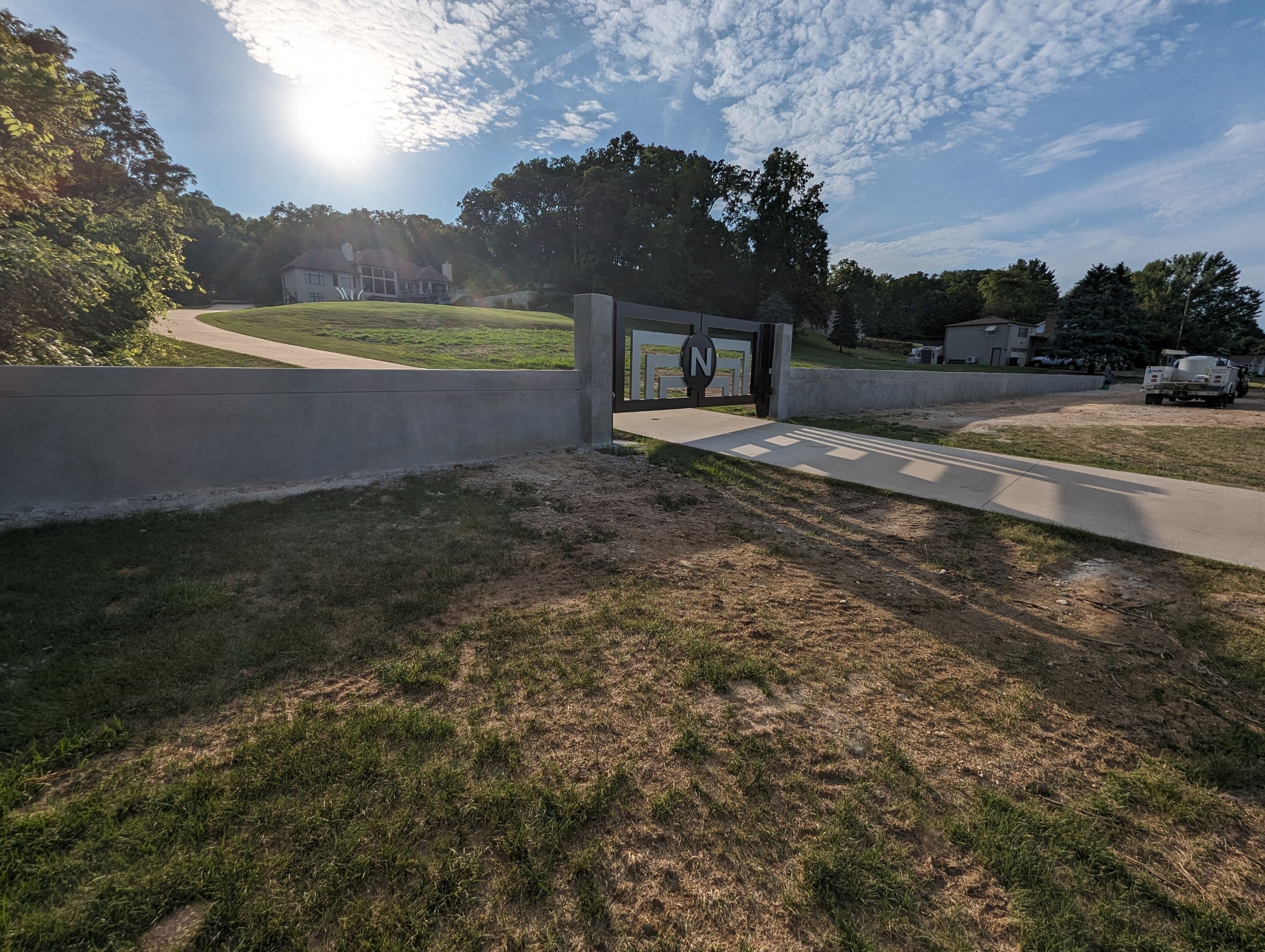 Fence / Retaining Wall using Block then parge by ACE Waterproofing & Basement Solutions