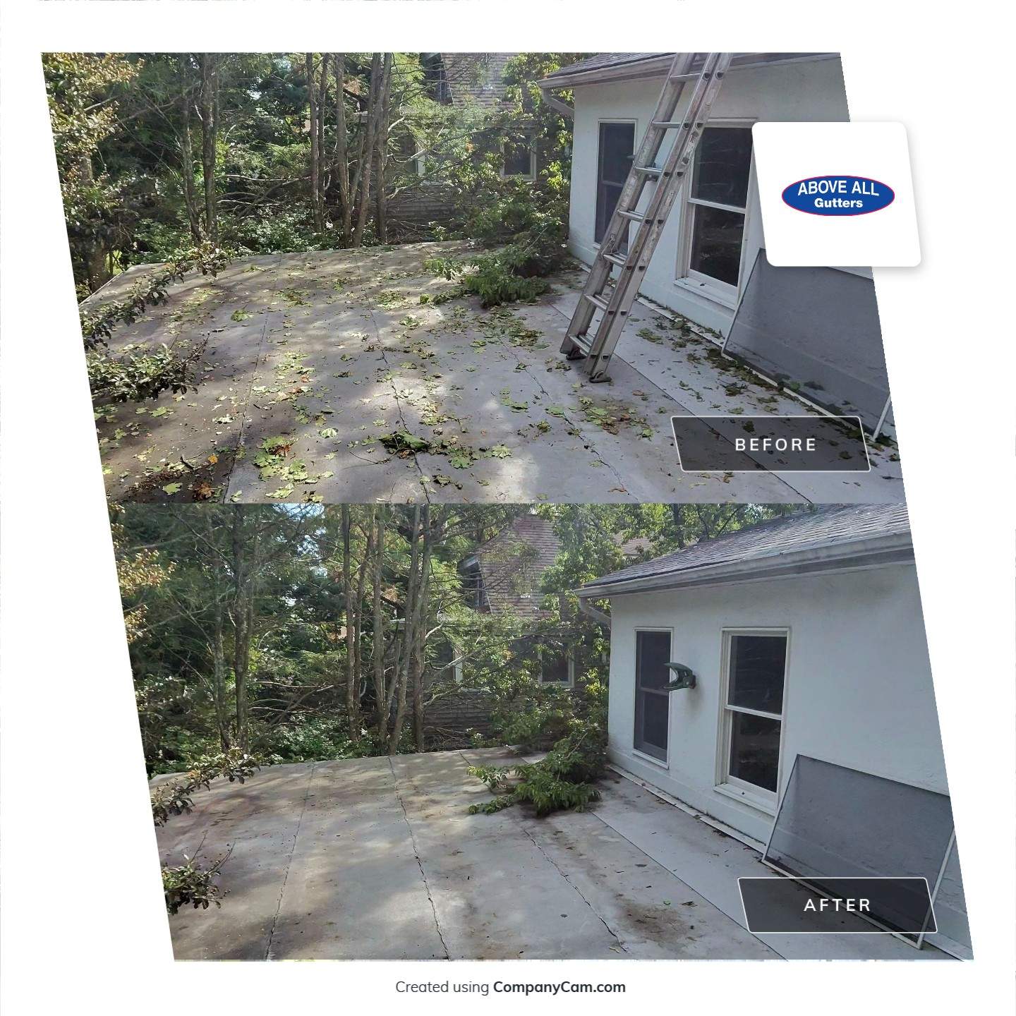 Gutter and Roof Cleaning for Residential Property in Great Neck by Above All Gutters 