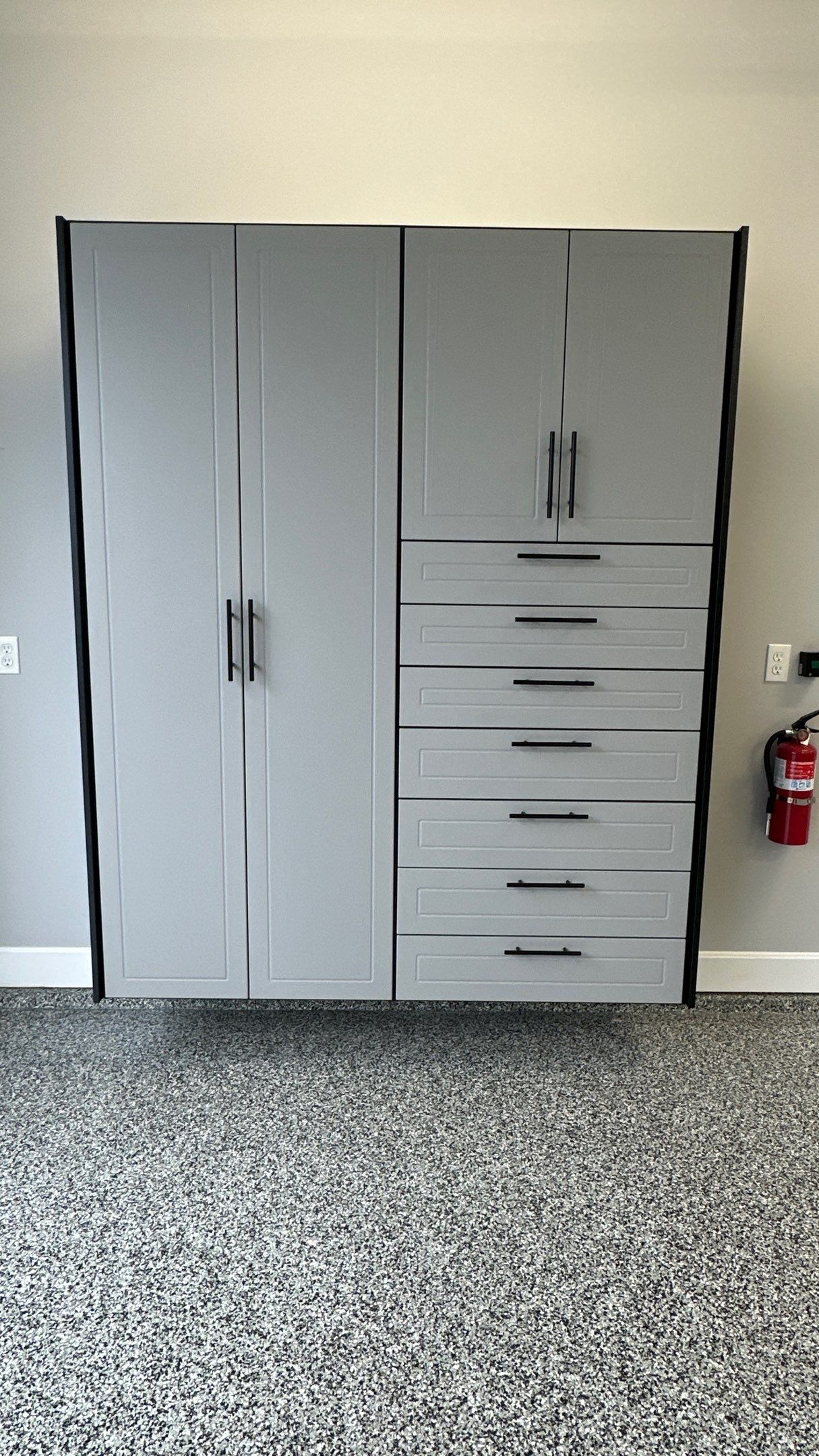 Pat F upgraded his garage with a cool Two-tone cabinet setup by Banner Garage