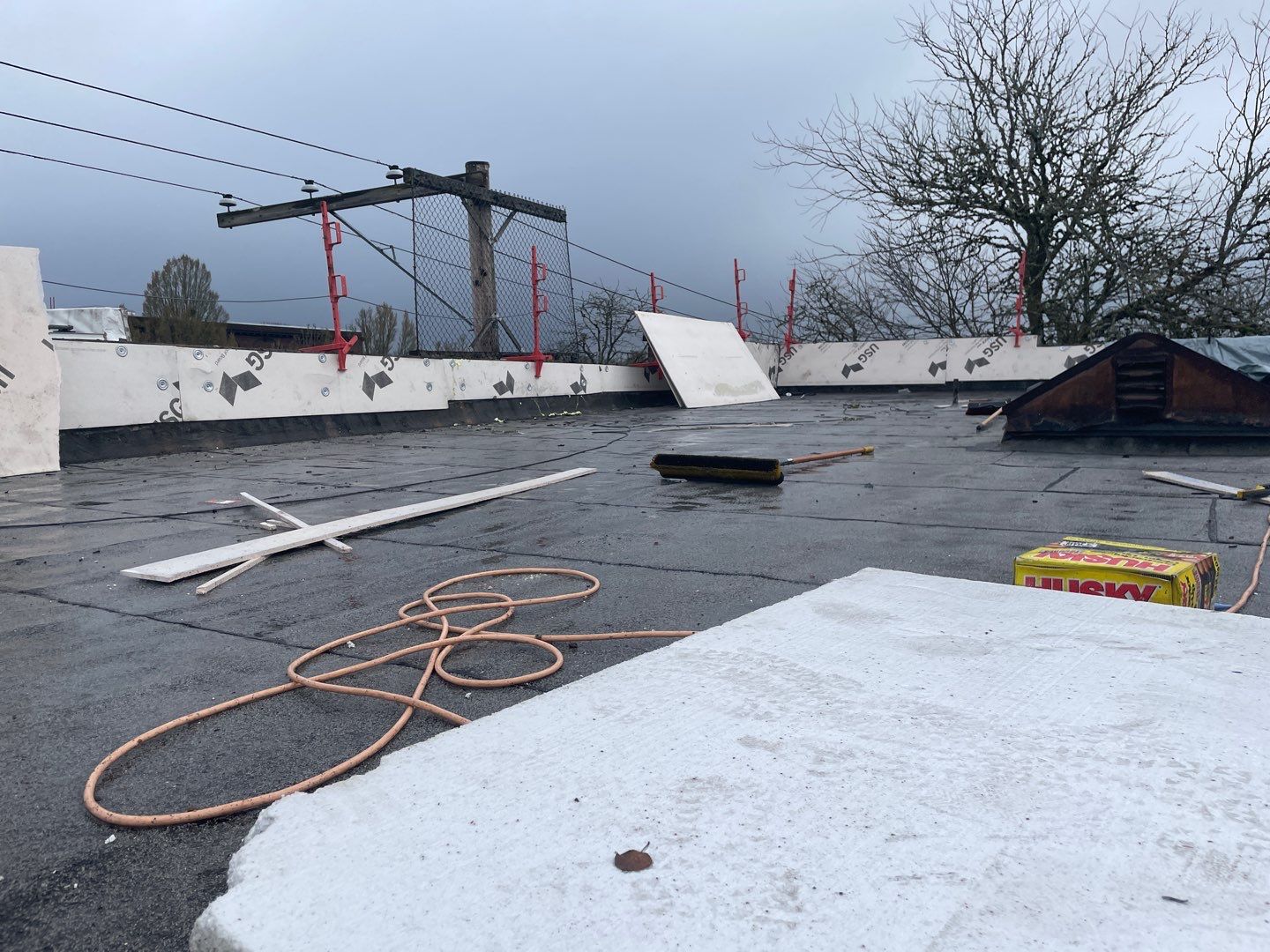 Commercial Flat Roof Installation using GAF 60Mil TPO  by Orezona Building & Roofing Company, Inc.