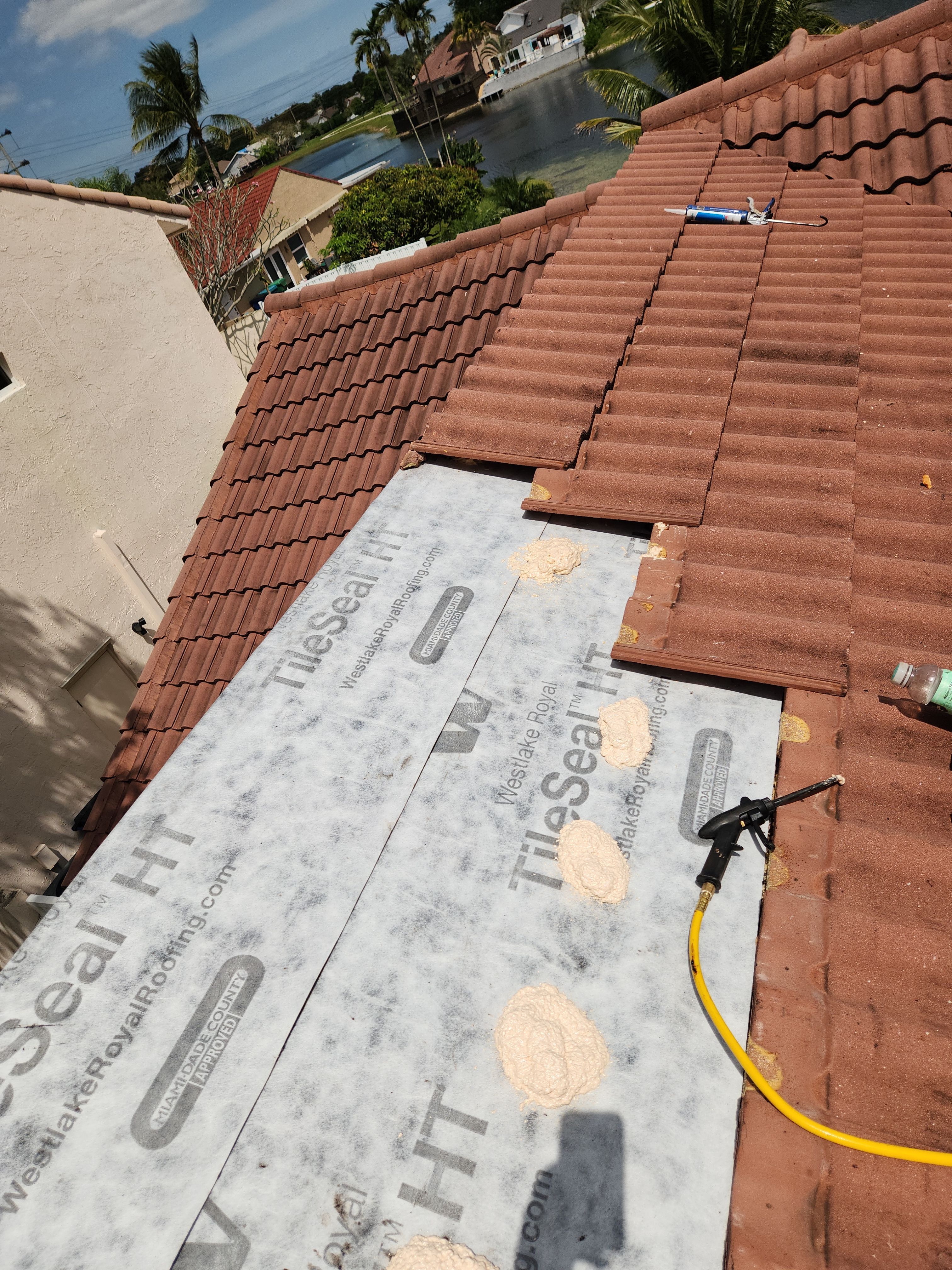 Clay Tile Roof Leak Repair and Sheathing Replacement in Hollywood by Aastro Roofing
