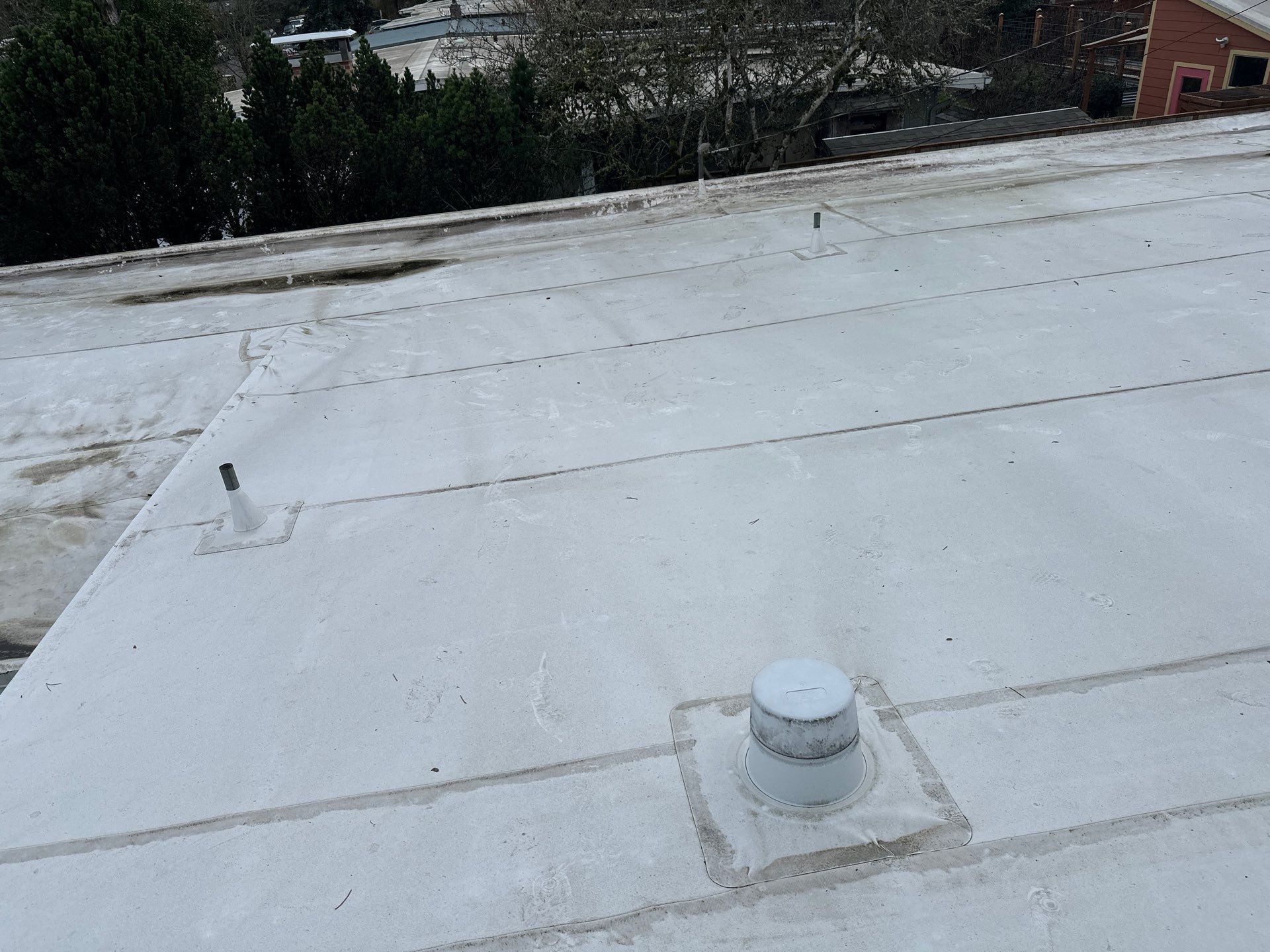Residential Flat Roof Installation using GAF 60Mil TPO  by Orezona Building & Roofing Company, Inc.