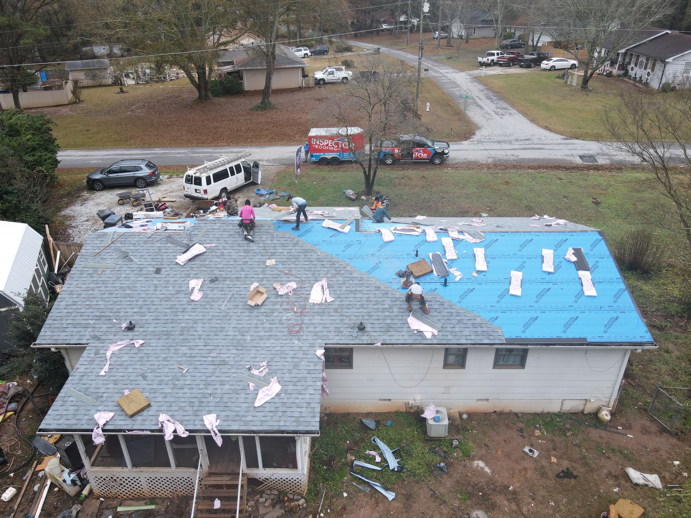 Residential Roofing Installation using Owens Corning by Inspector Roofing and Restoration