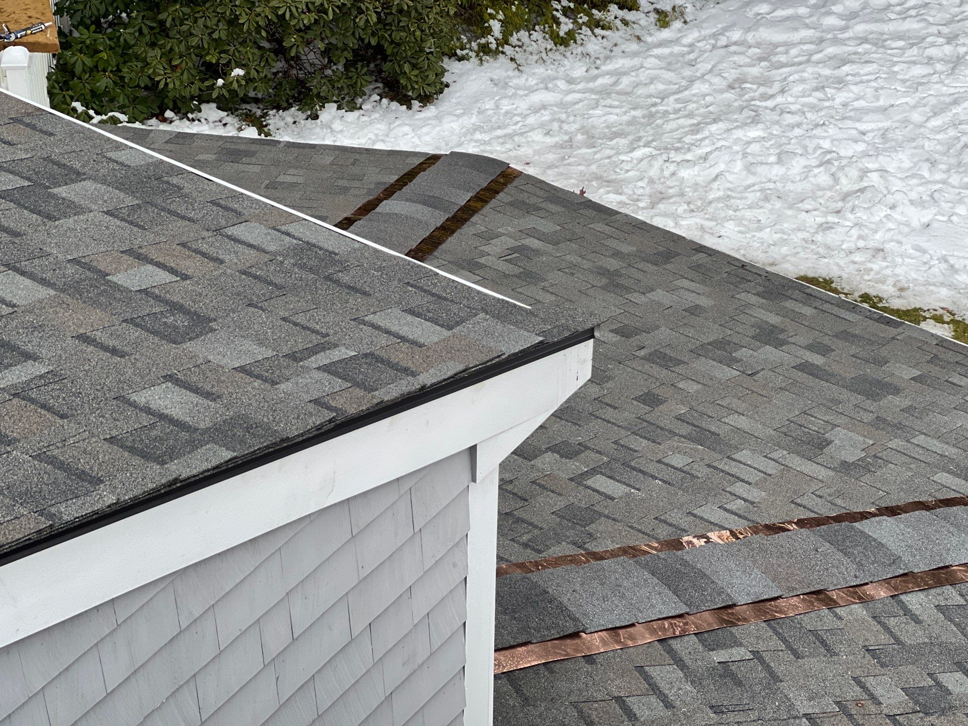 Carlisle Roofing Installation using Owens Corning Shingles and Copper by Mighty Dog Roofing of Greater Middlesex County