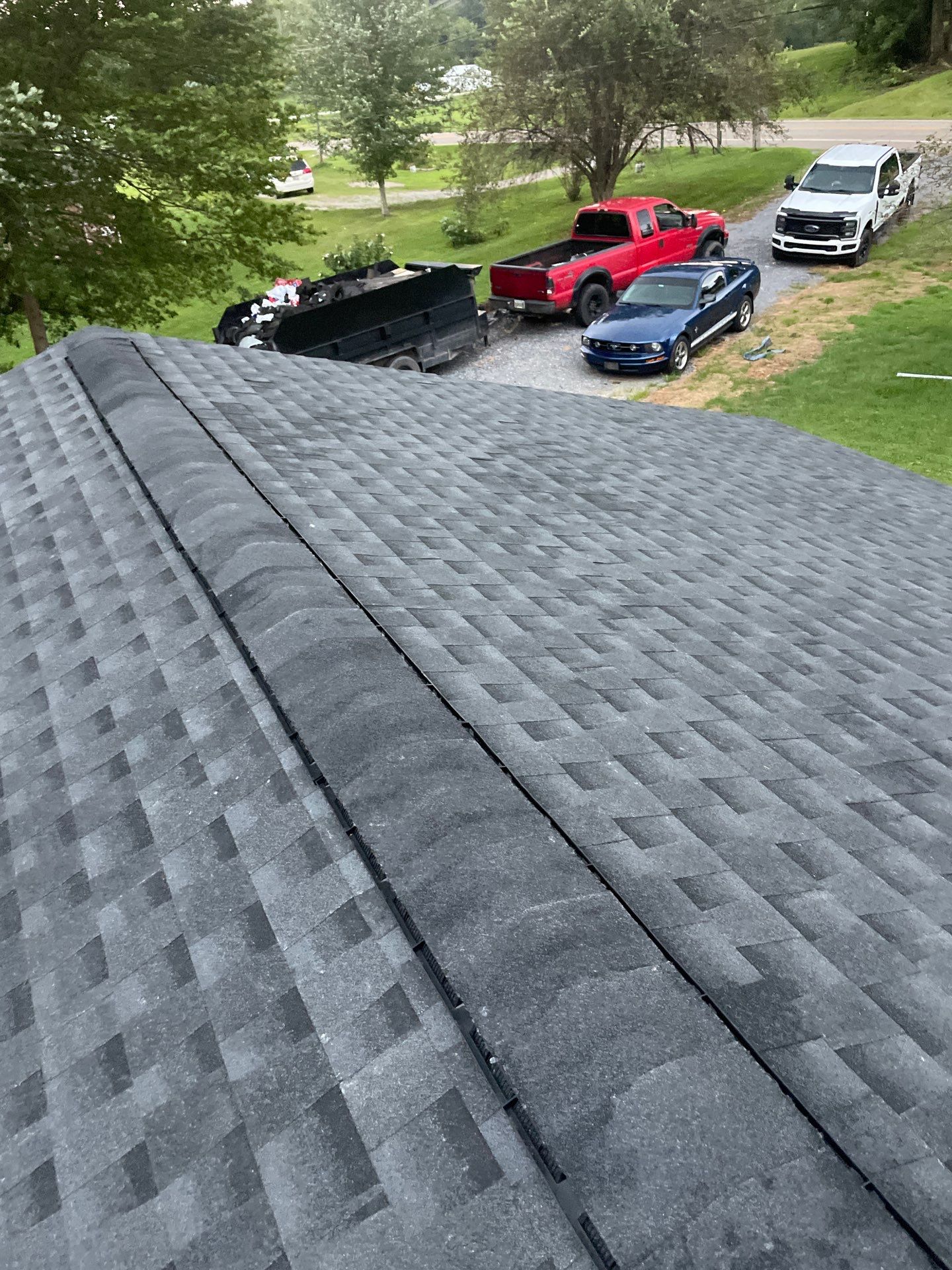 Residential Roofing Installation using GAF Timberline HDZ Charcoal by Rainstoppers Roofing