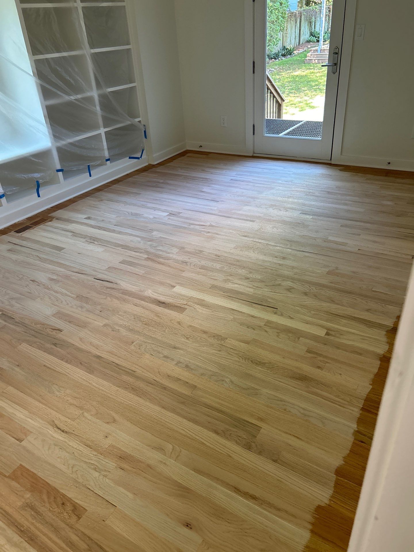 Natural Red Oak floor refinish by Footprints Floors of East Atlanta