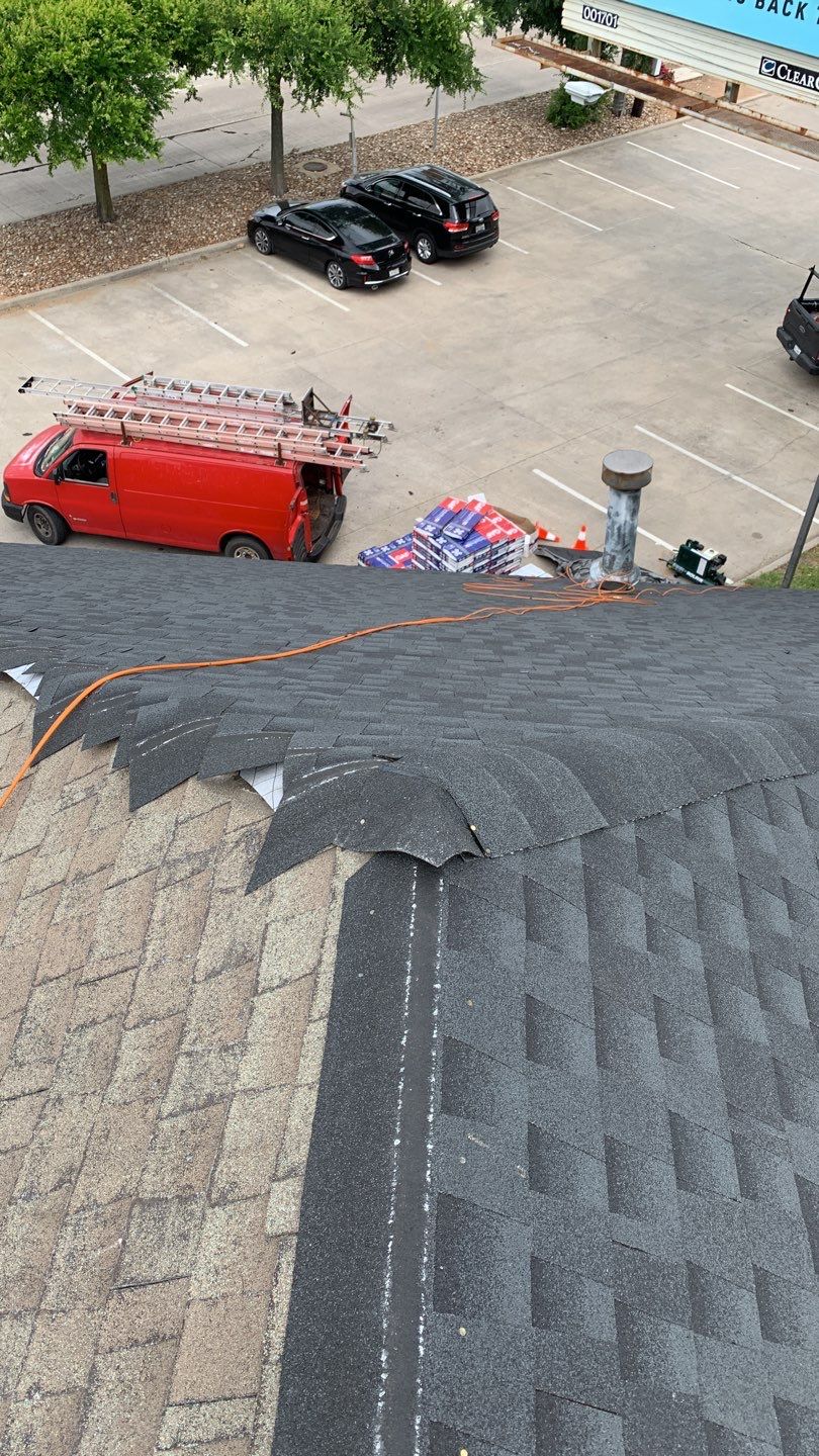 Commercial Roof Installation using GAF Shingles in Dallas Texas by Elite Roofing LLC