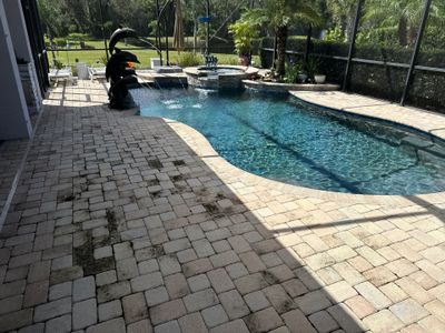 Paver Driveway, Pool Deck, Outdoor Furniture & Culvert Cleaning in Winding River Community, Bradenton, FL | Sunshine AquaWash