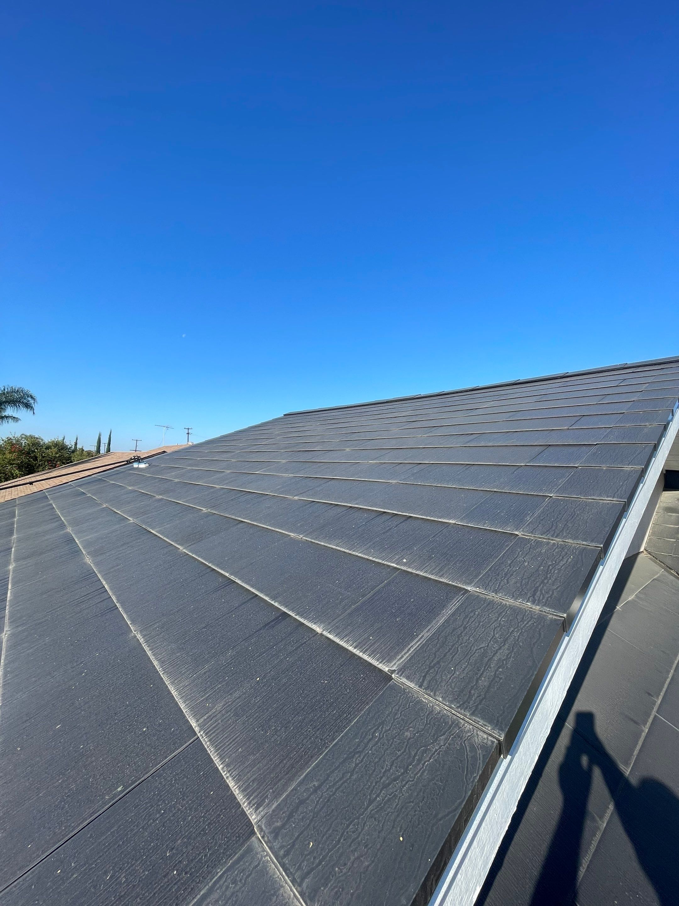 Tesla Roof Cleaning in La Verne Ca by Palm Coast Solar Cleaning