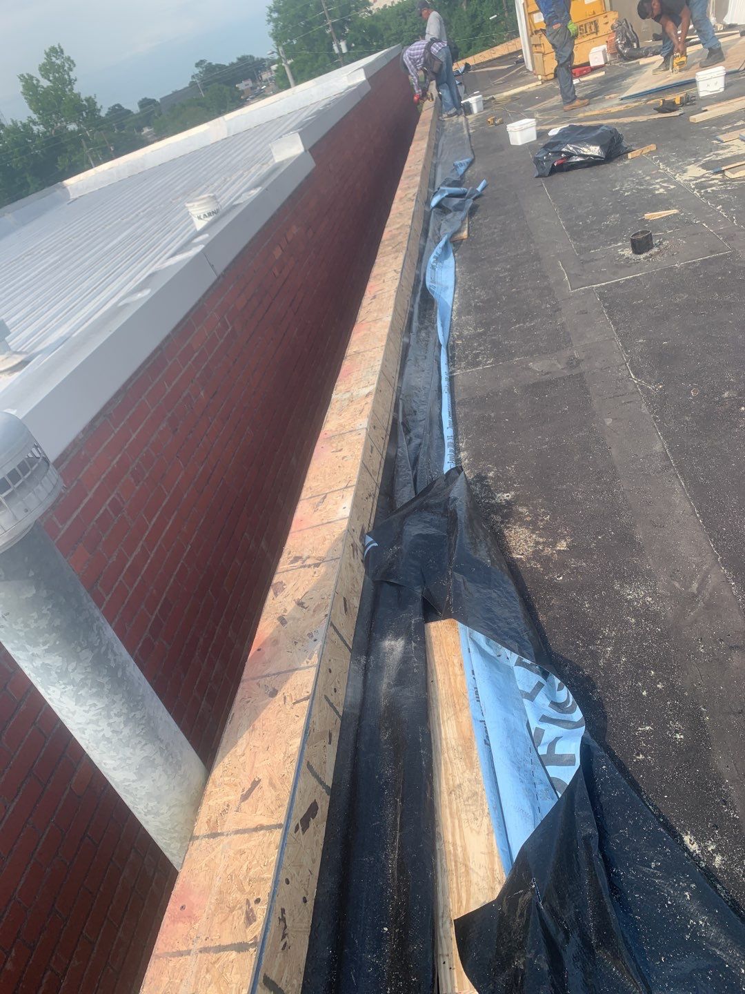 Commercial Roofing Installation using 50 mil PVC by Hostetler Roofing