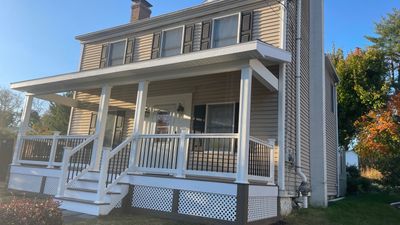 New Front Porch using Deckorators Venture - Color Sandbar