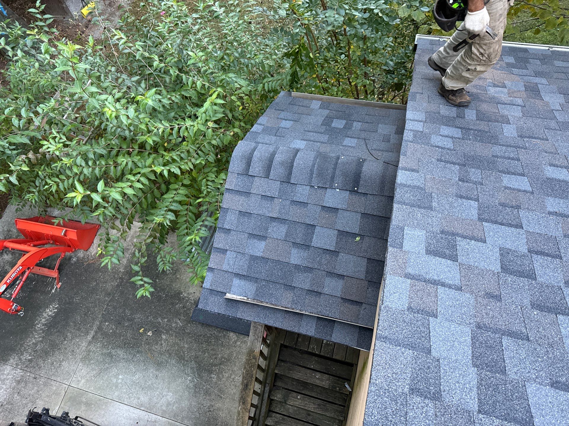 Architectural Shingle Roof Replacement and Chimney Flashing in Amelia Court House by Cade Construction
