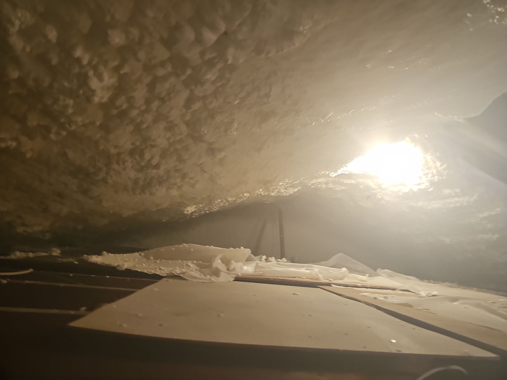 Basement Exterior Walls using Closed Cell Spray Foam by NYS Foam & Energy