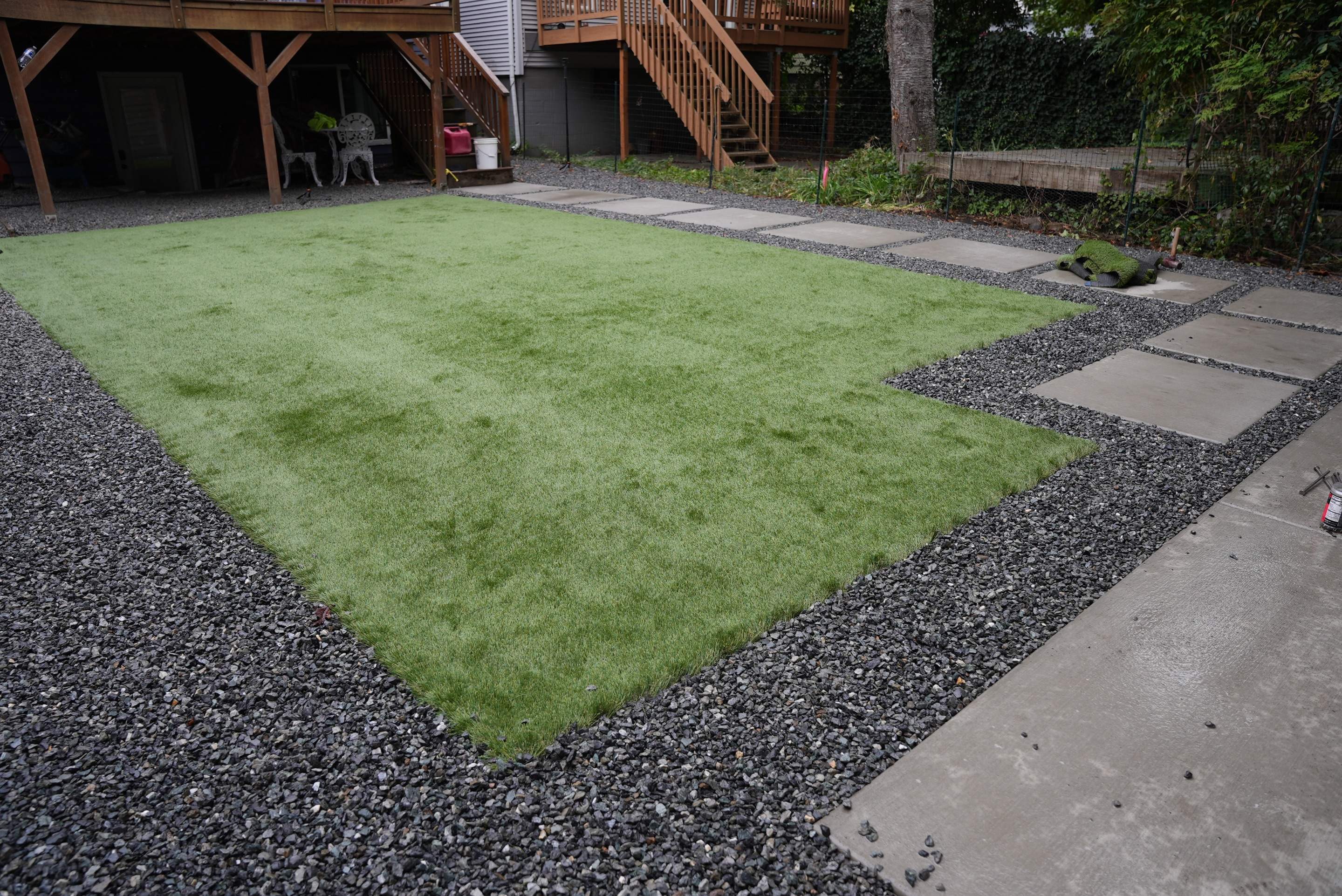 Turf Installation, Retaining Wall & Concrete Walkway | Seattle  by Jireh Asphalt & Concrete Inc 