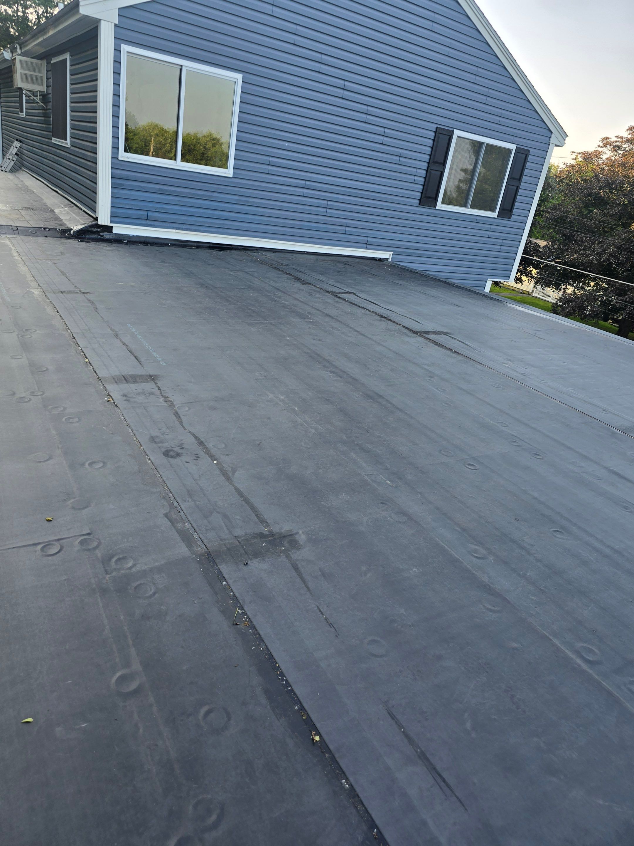 EPDM Flat Roof Installation + Seamless Gutter Upgrade by Mighty Dog Roofing of Greater Middlesex County