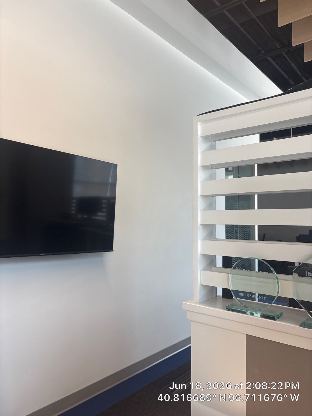 Commercial Interior Renovation and AV Installation in Lincoln by CompanyCam Sales Demo