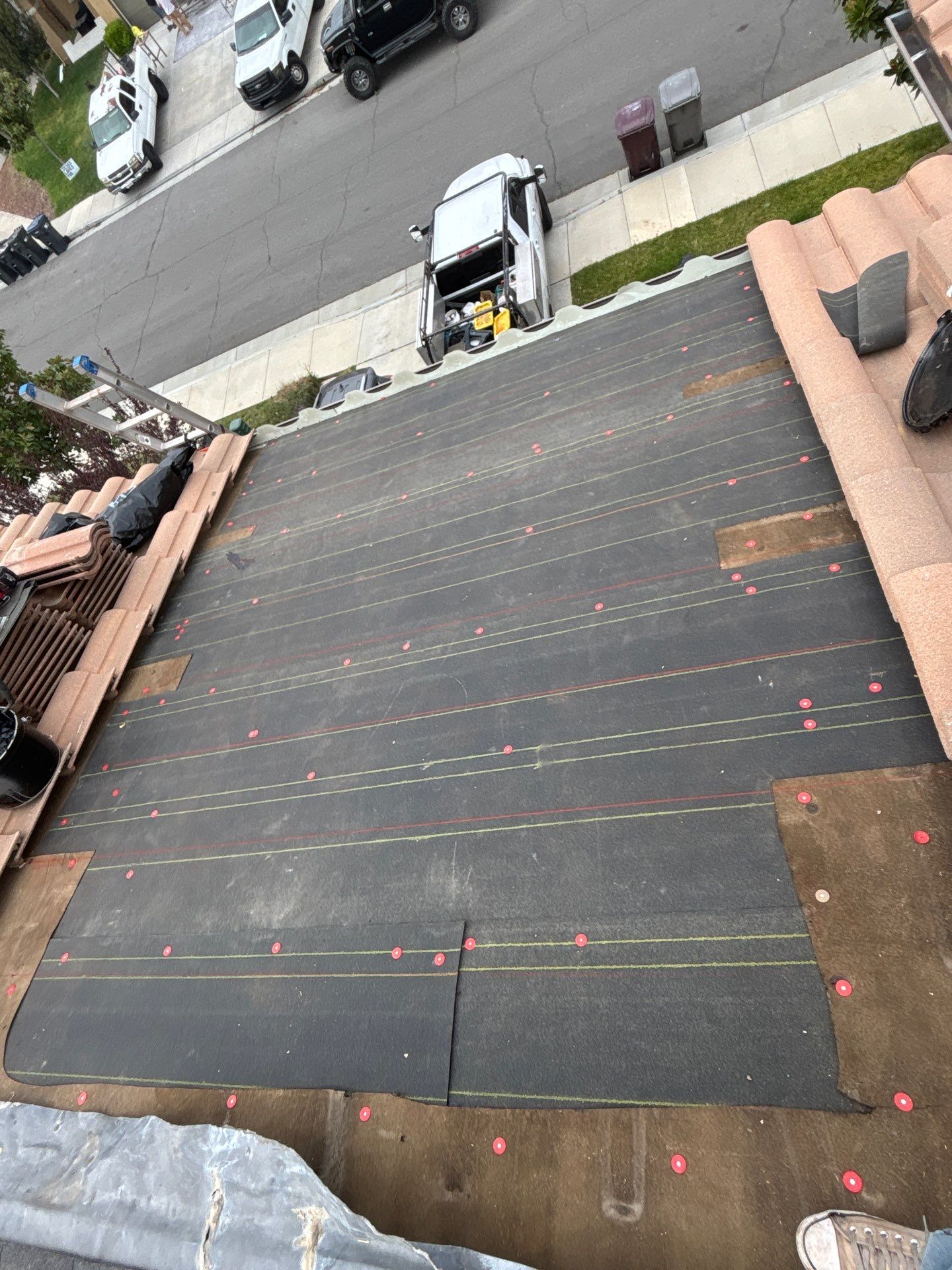 Murrieta Tile Roof Repair with Solar Flashing and Decking Replacement by Zenith Roofing Services