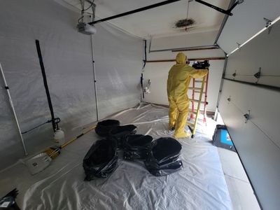 Garage Ceiling Water Damage/Mold Remediation