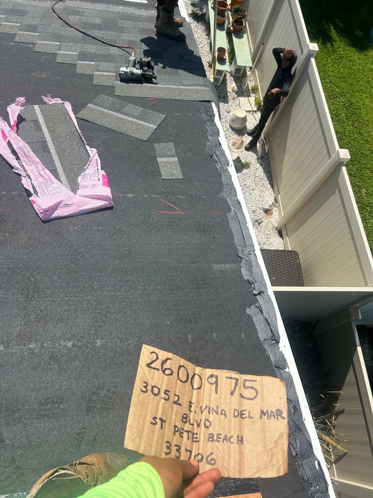 Project in St. Pete Beach 33706 by Mitchell Roofing Company LLC 