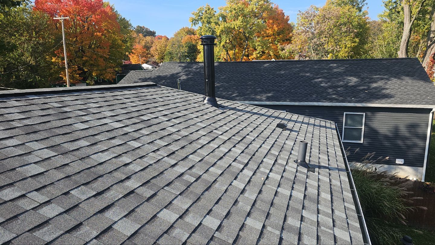 Atlas Pinnacle, Color, Coastal Granite, Drip Edge, Color, Black by Eagle Eye Roofing