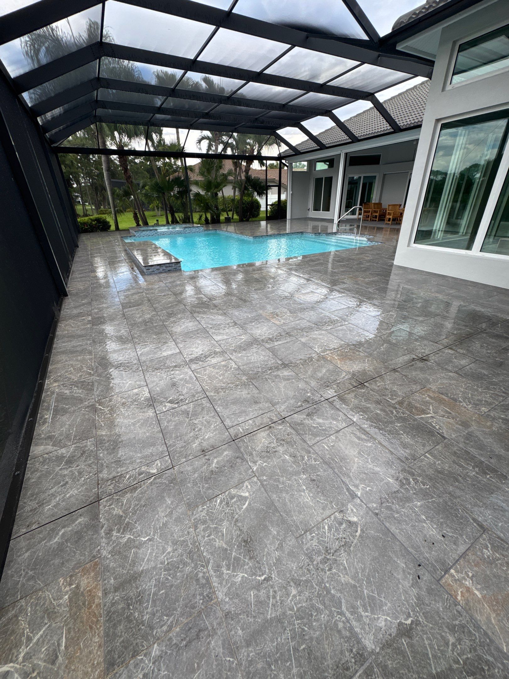 Pool Renovation/Porcelain pavers/Wild Cat Run by Old Town Pavers Llc