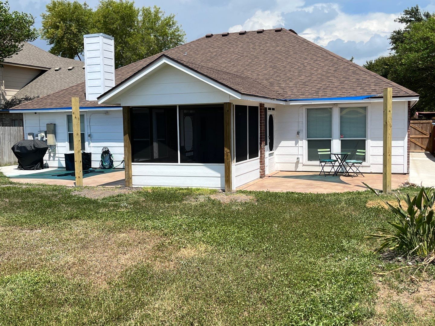 Back Yard Shade by Bayfront Roofing and Construction