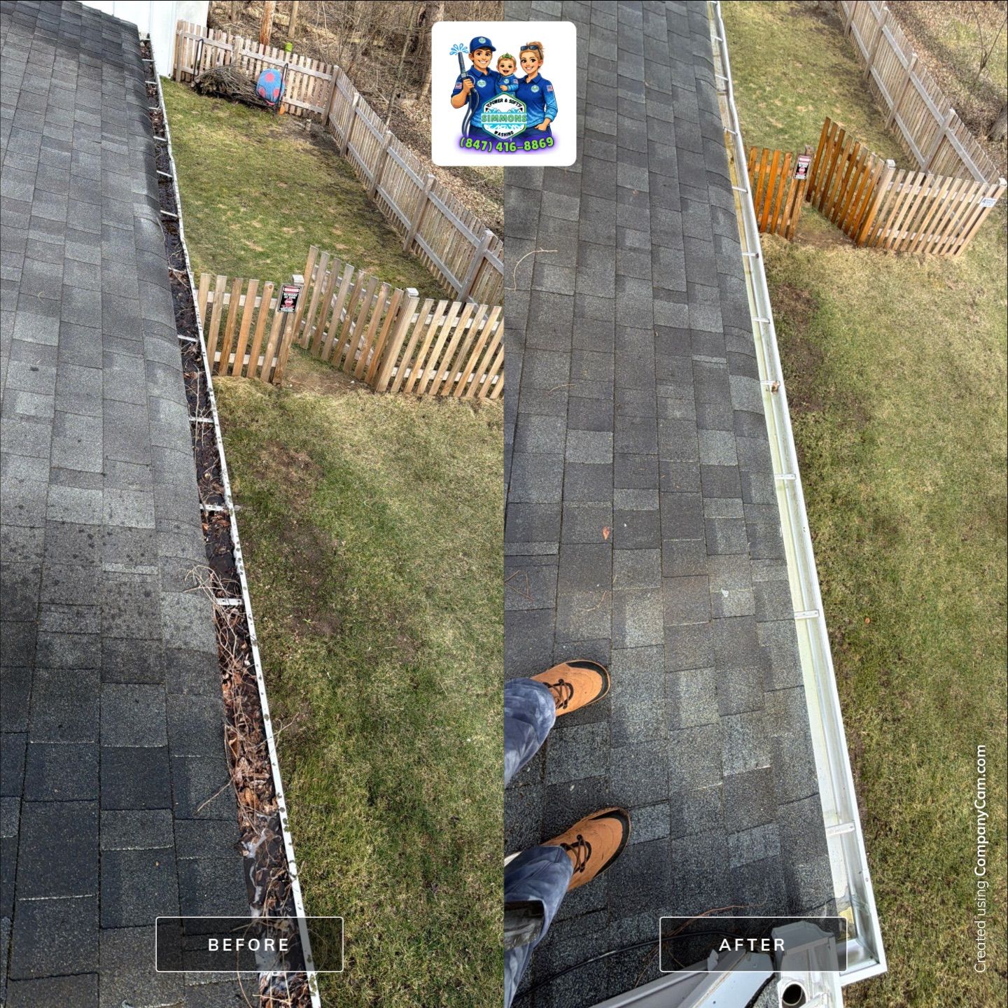 Project in Island Lake by Simmons Power & Soft Washing