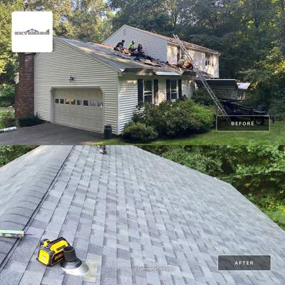 Residential Roofing Installation using Owens Corning TruDefinition Duration AR - Estate Gray