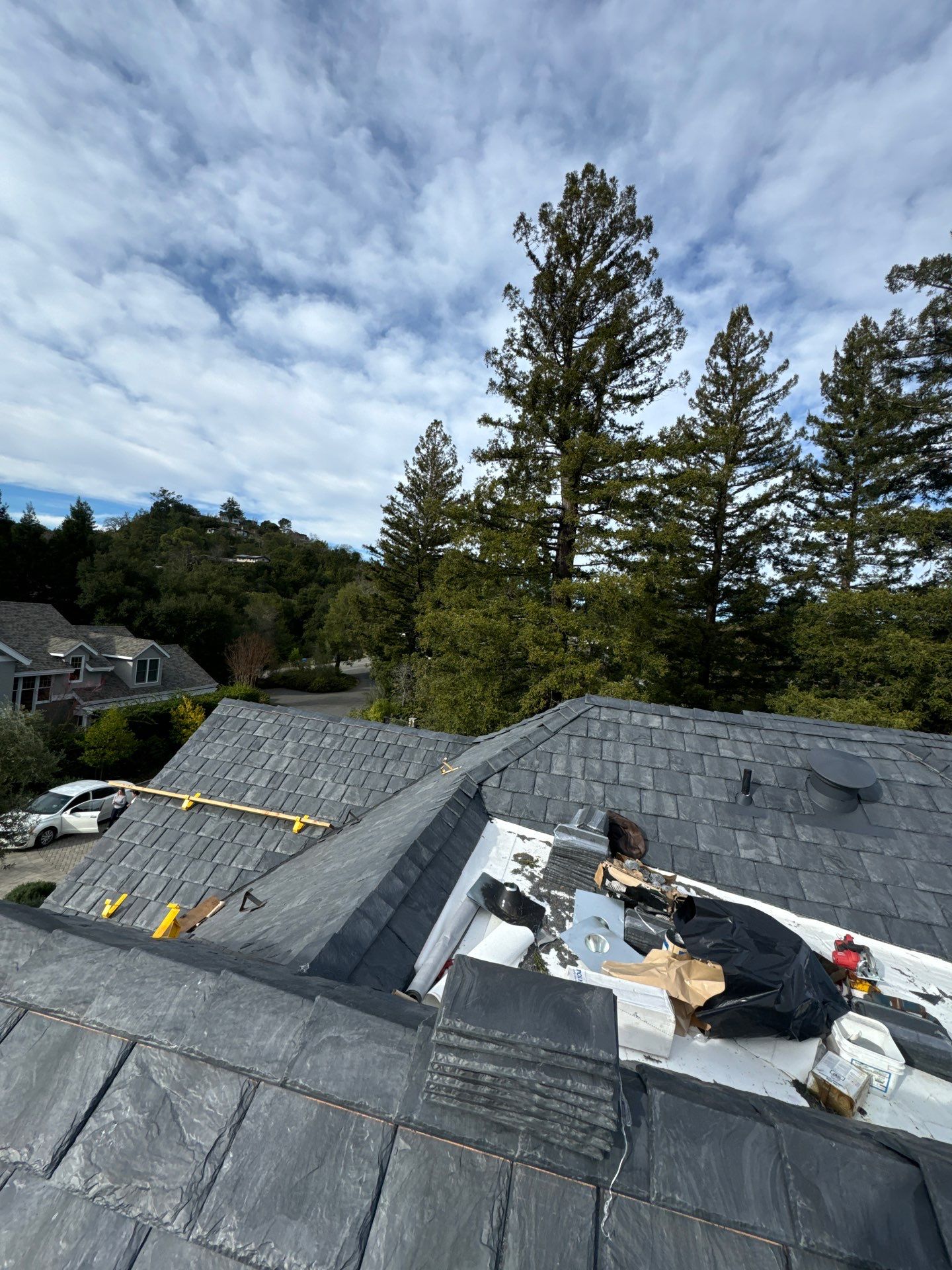 Residential Roofing Installation using Slate by Acker Roofing