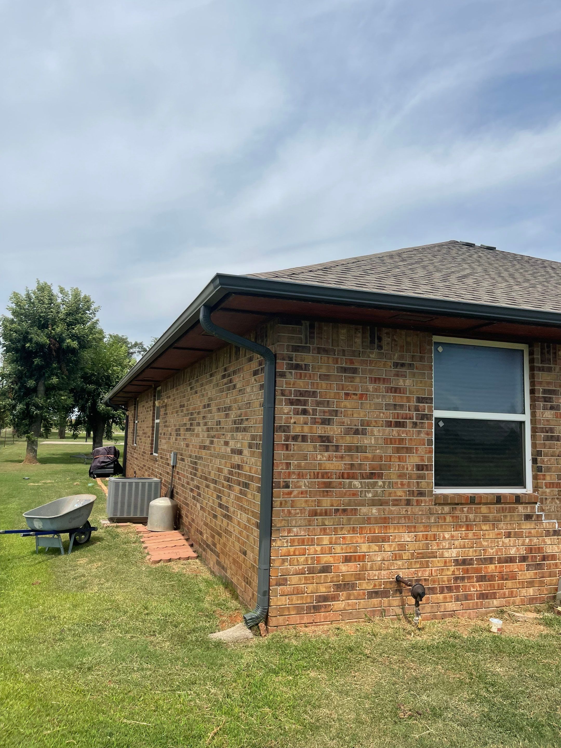 Hail Damage on a Roofing System by Icon Roofing And Construction 