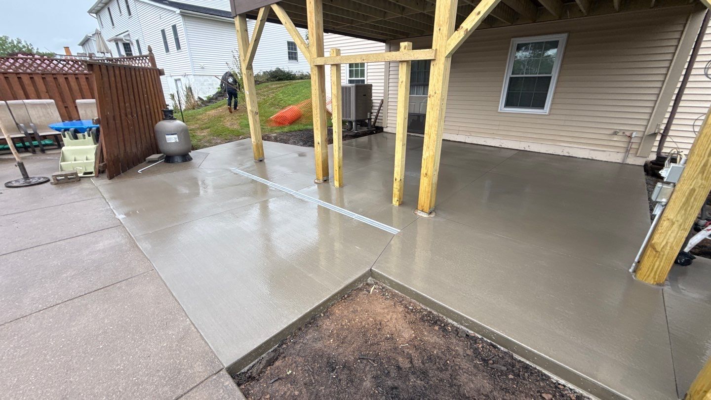 Broom Finish Patio by NG Masonry & Construction LLC