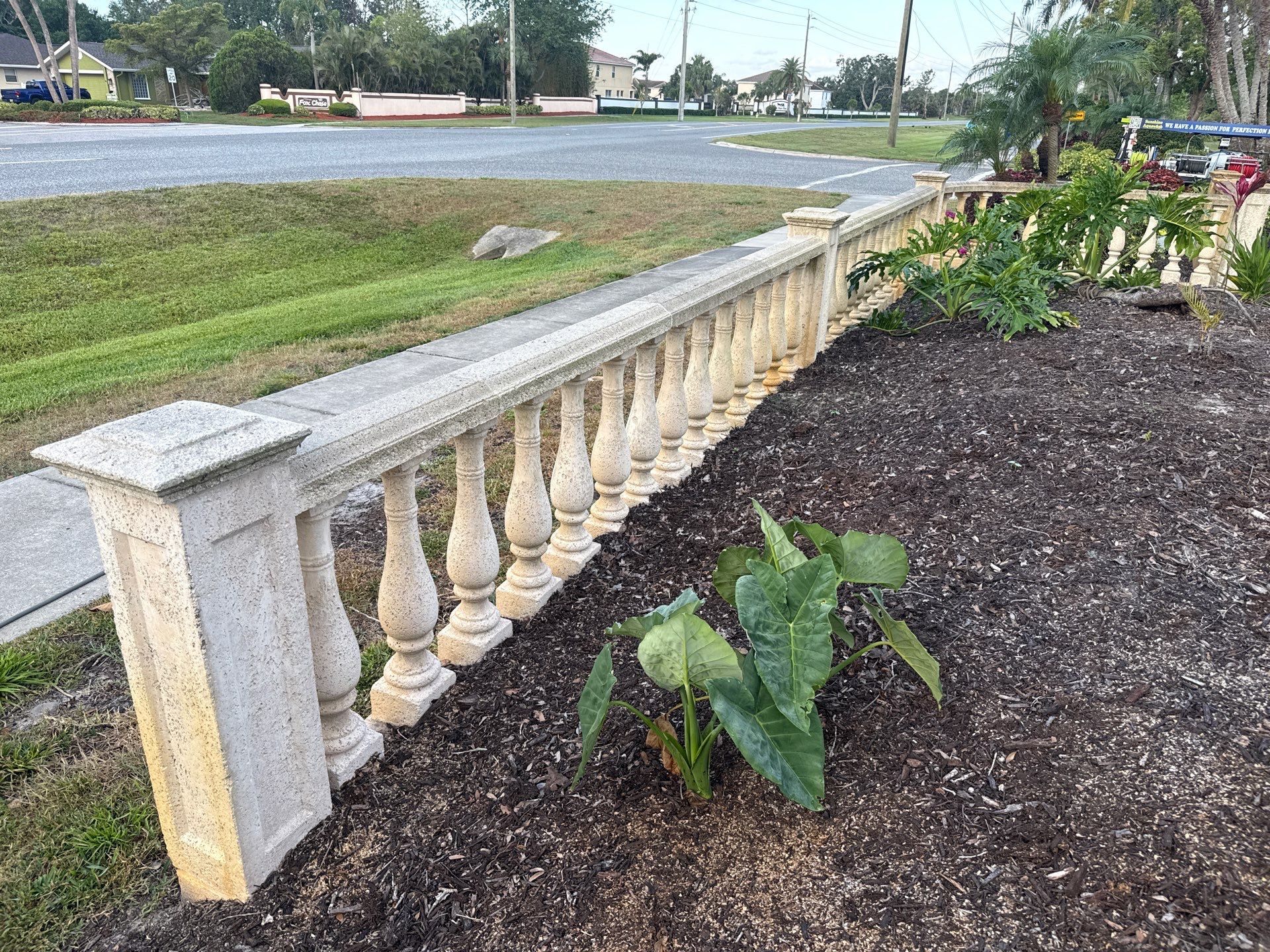 Decorative Wall & Entrance Sign Cleaning | Timberly Community | Parrish, FL by Sunshine AquaWash