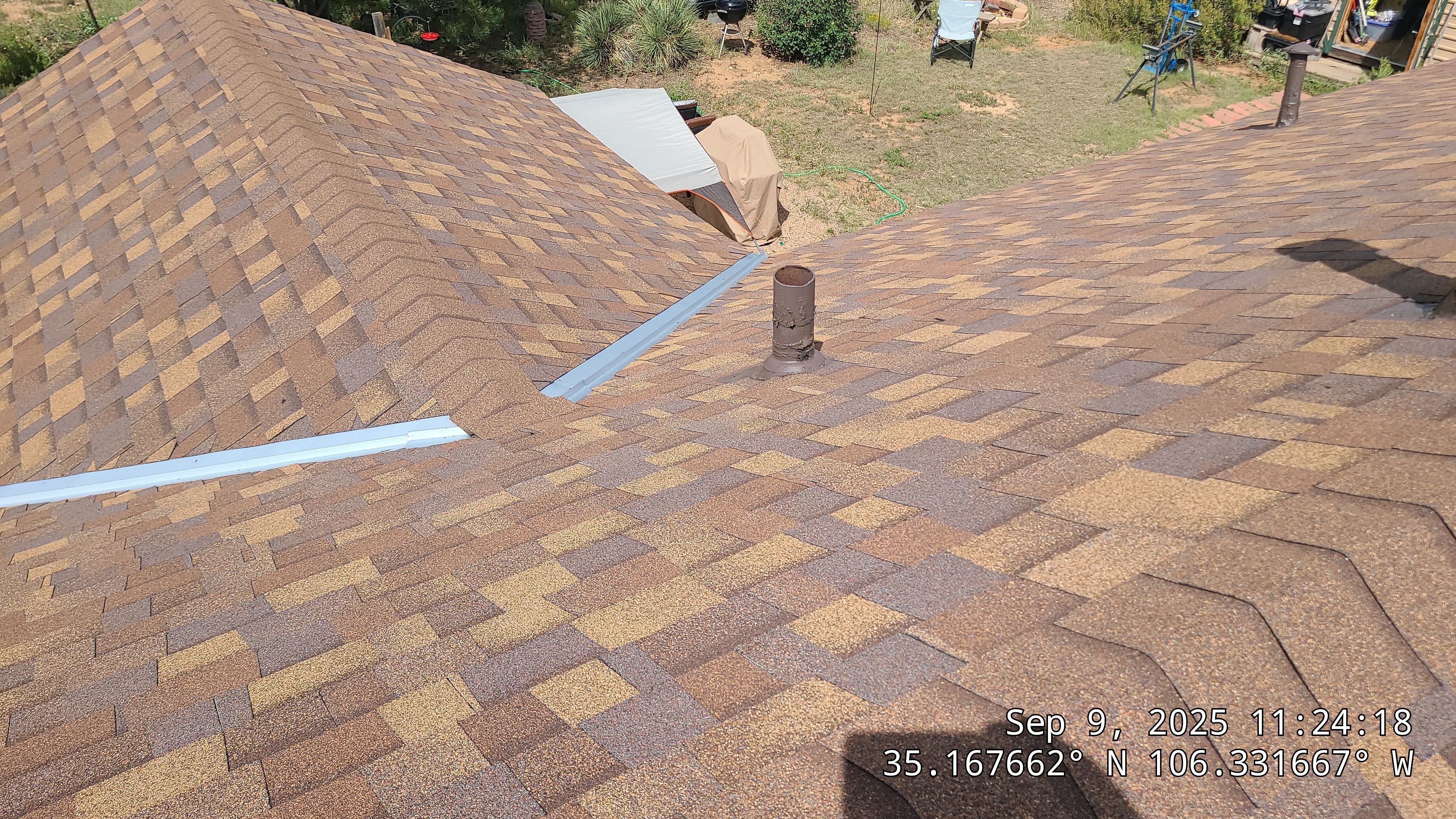 Owens Corning Desert Rose duration shingle roof replacement in Sandia Park by Doyle Roof Masters Inc