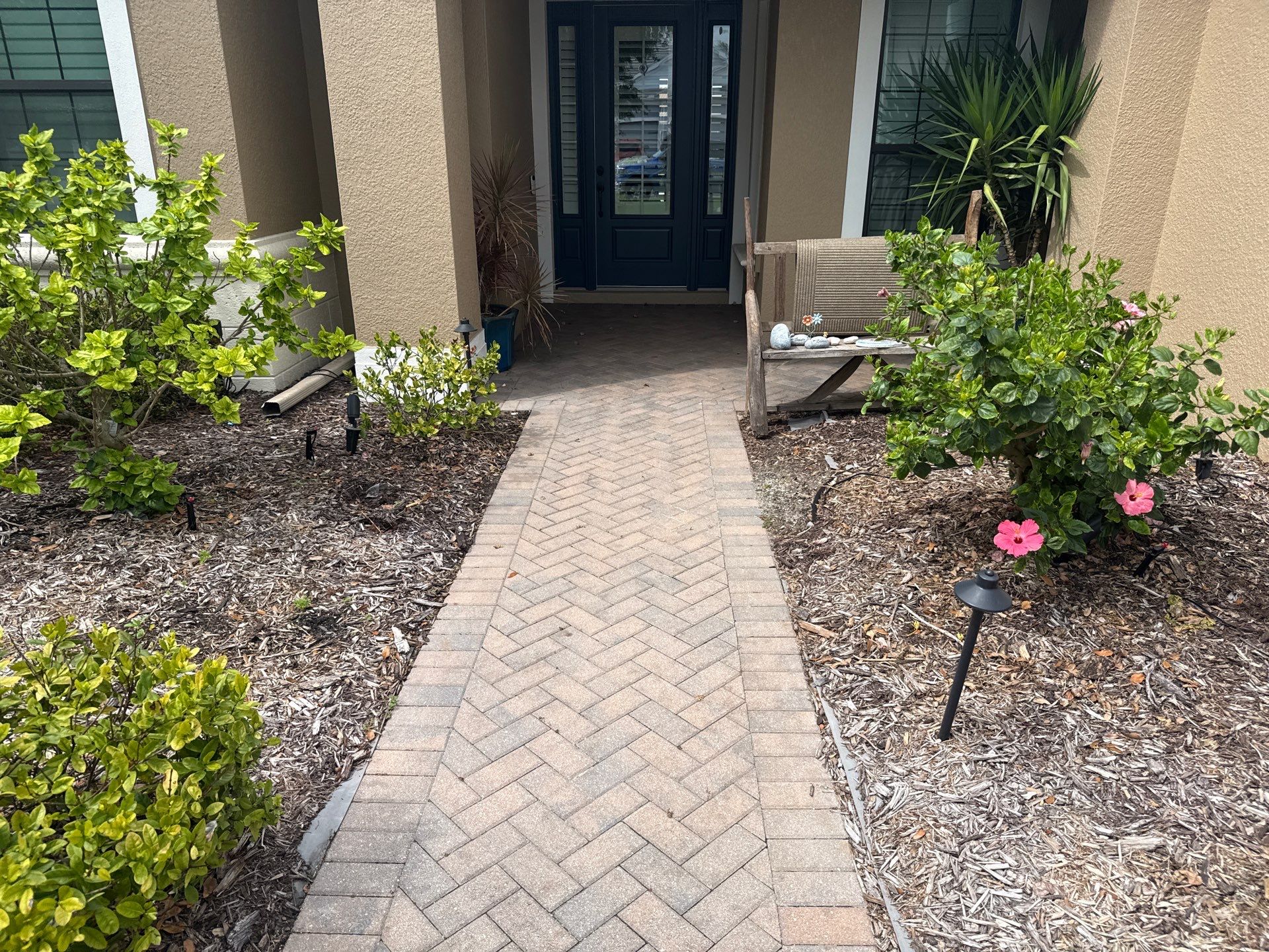 Paver Driveway & Entryway Cleaning in River Wind – Bradenton, FL by Sunshine AquaWash