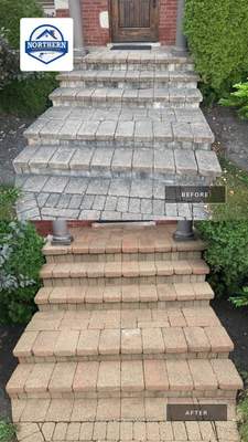 Brick paver clean, sand and seal.  using Surebond SB-1300