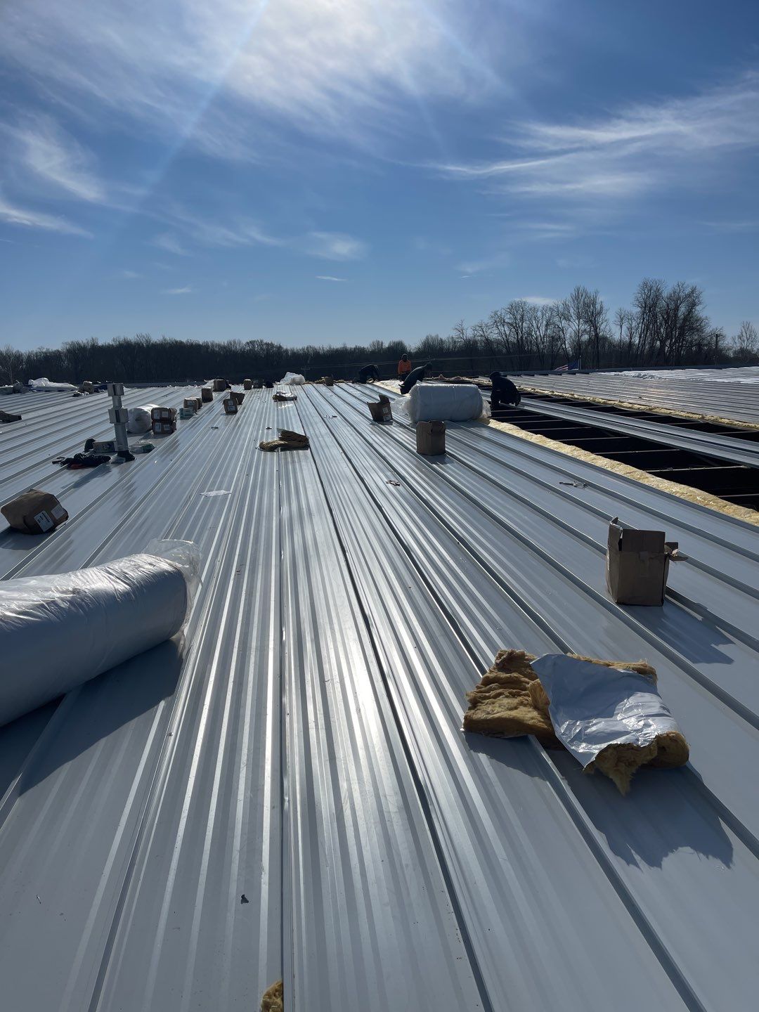 Commercial Roofing Installation using 24 Guage Double Lock Standing Seam by CentiMark Roofing