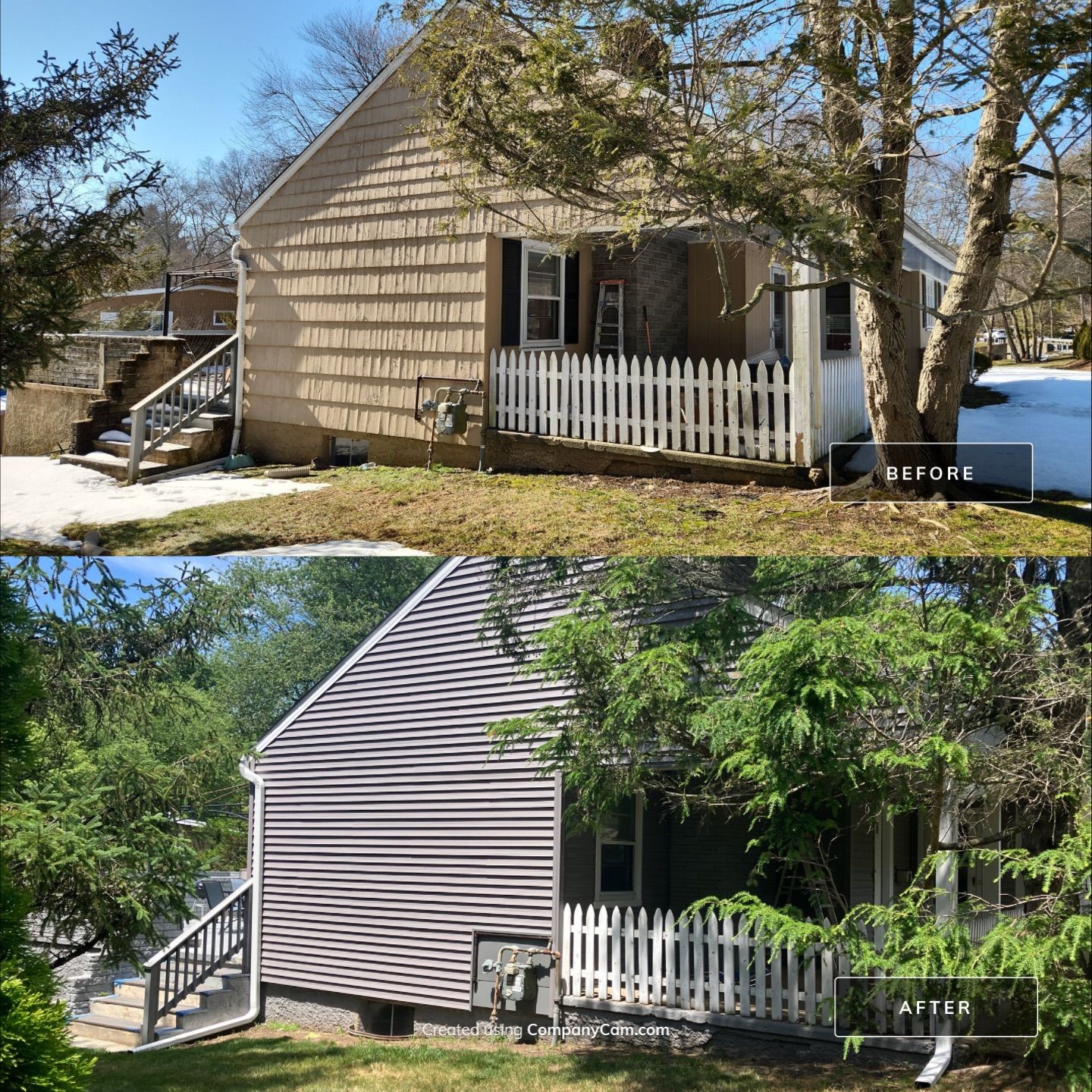 Siding Renovation with Cert Monogram D/4 x 12'6" Clapboard, Driftwood Blend by DiGiorgi Roofing and Siding Inc
