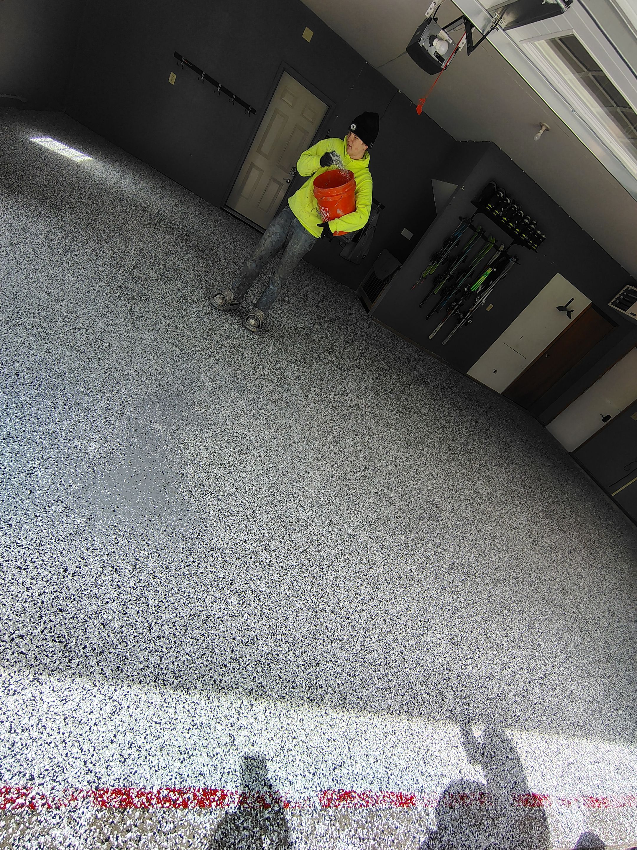 Garage Floor Concrete Coating and Crack Repair in Sioux Falls by Select Painting, Coatings & Garage Cabinets