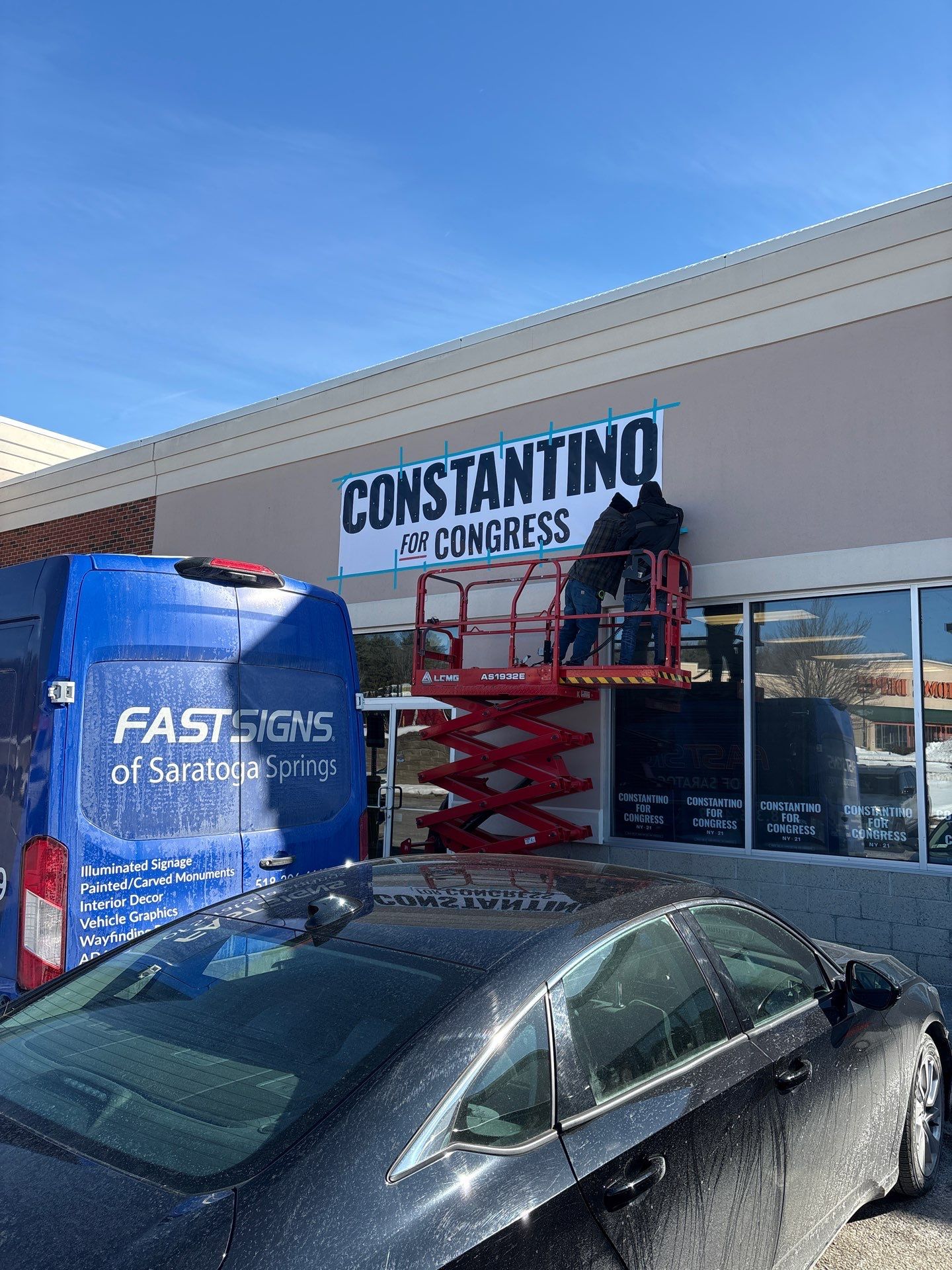 Constantino for Congress Dimensional Sign Installation in Glens Falls by FASTSIGNS of Saratoga Springs 