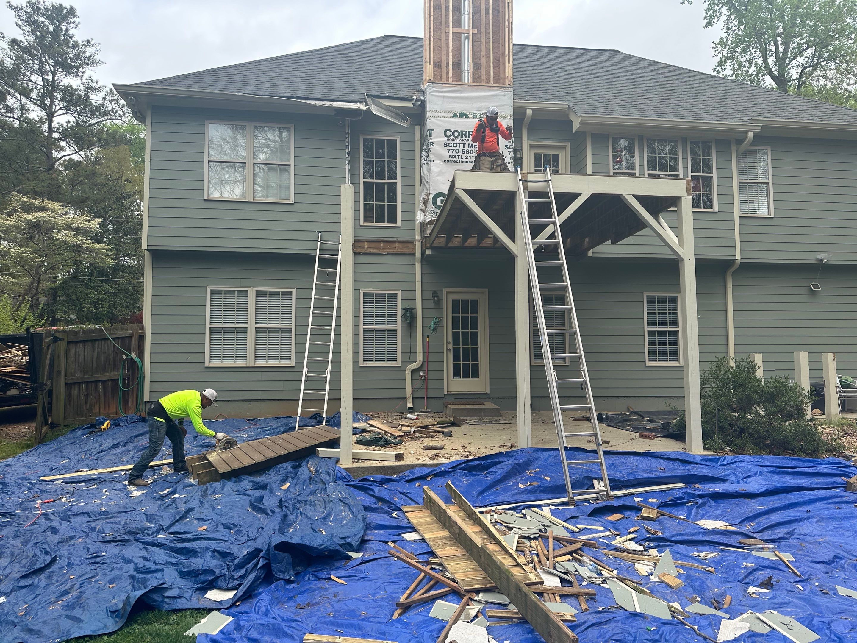 Exterior Renovation from Tree Damage with Insurance Claim by Clark Brothers Roofing & Construction
