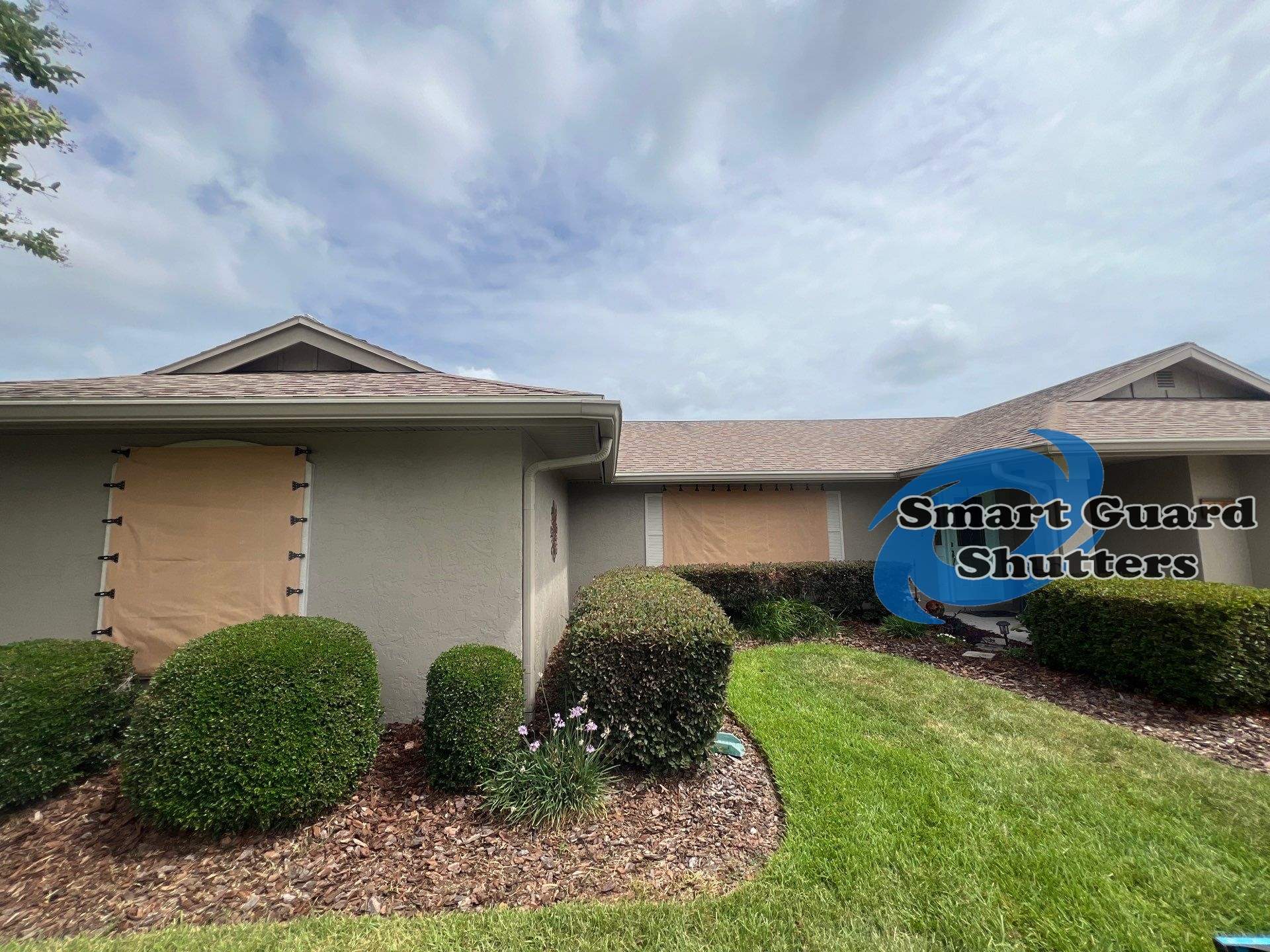 Astro Guard Fabric in Tan  by Smart Guard Shutters